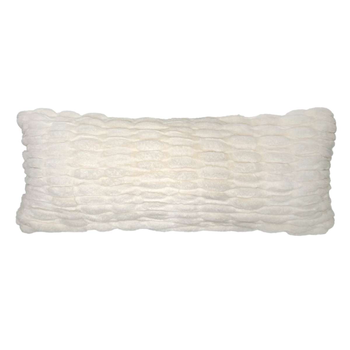 Ruched faux fur pillow 2025