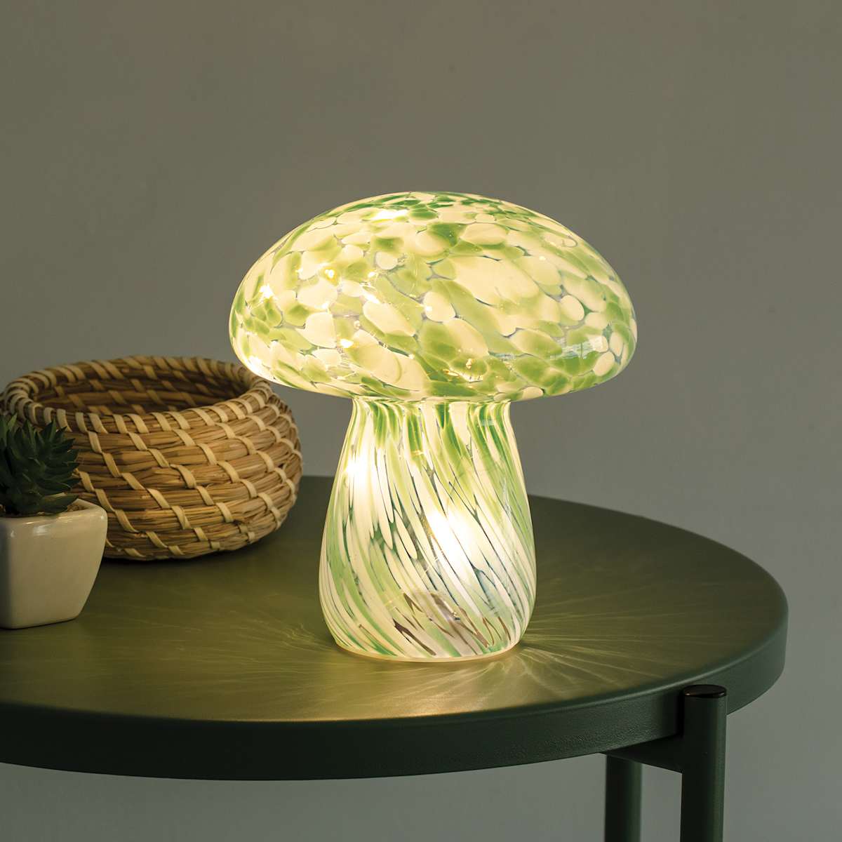 Green Fairy Light Mushroom Lamp 7