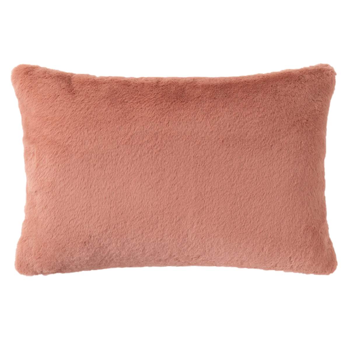 Bristol Blush Faux Fur Throw Pillow 14x20