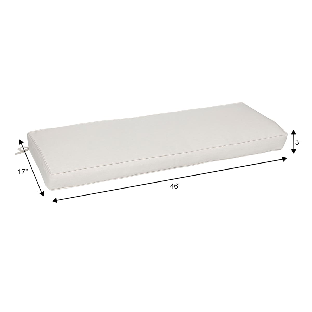 Tristan Heather White Premium Outdoor Bench Cushion