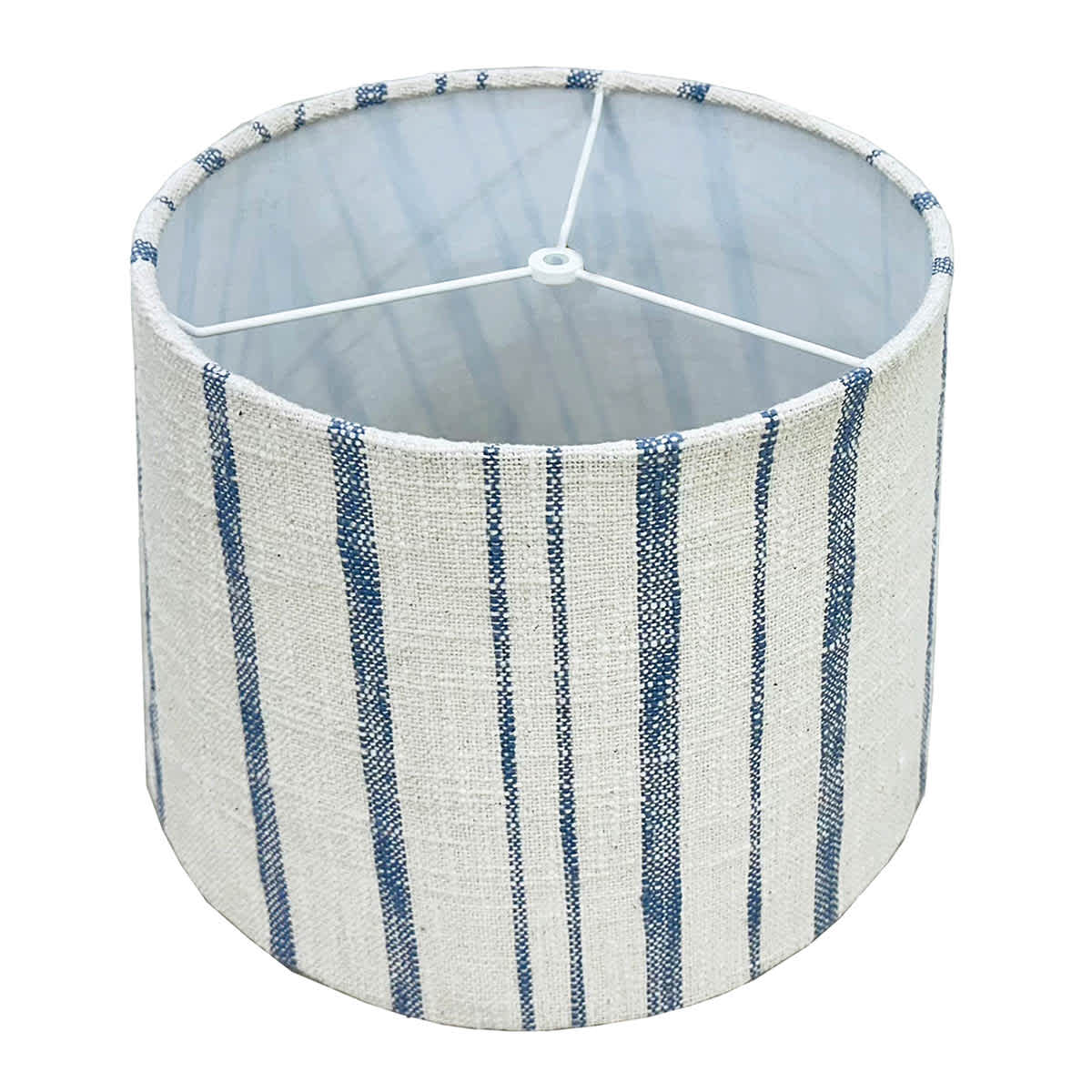 at Home 14 Blue White Striped Textured Shade