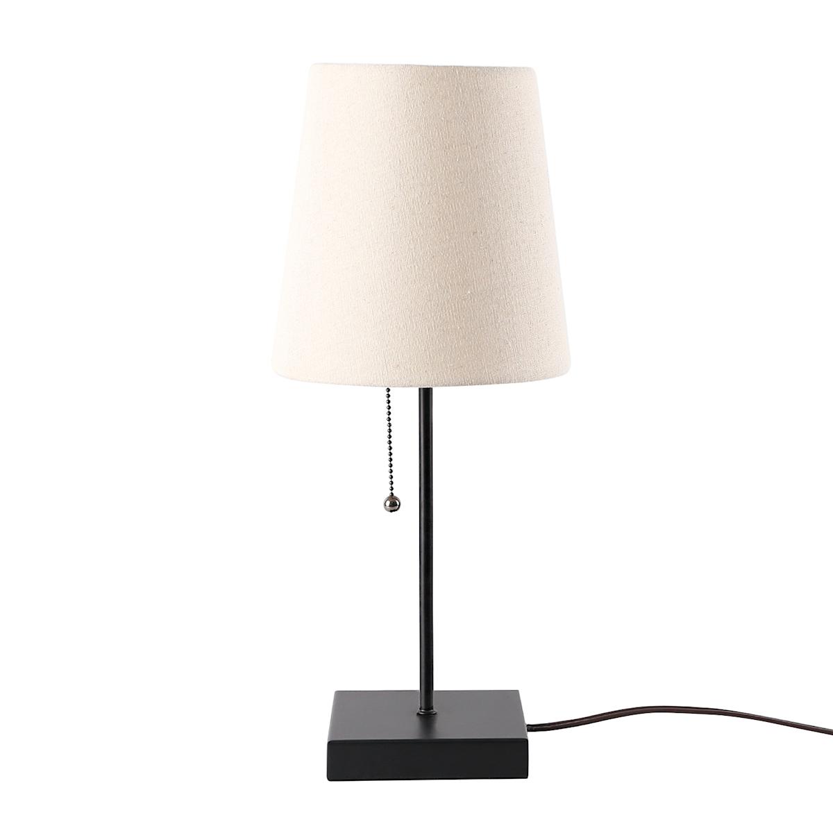 Silver lamp with black shade on sale