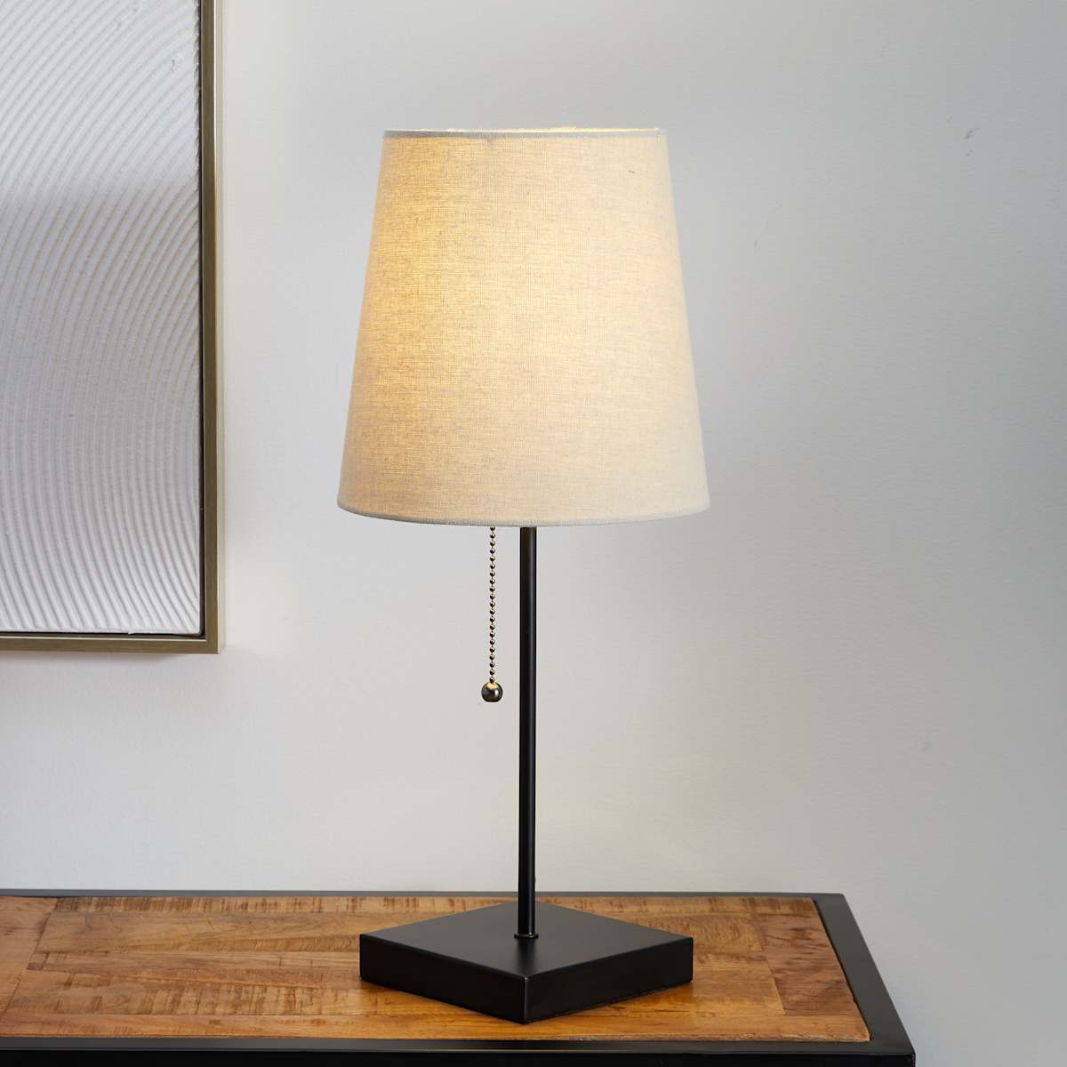 Black stick table lamp cheap