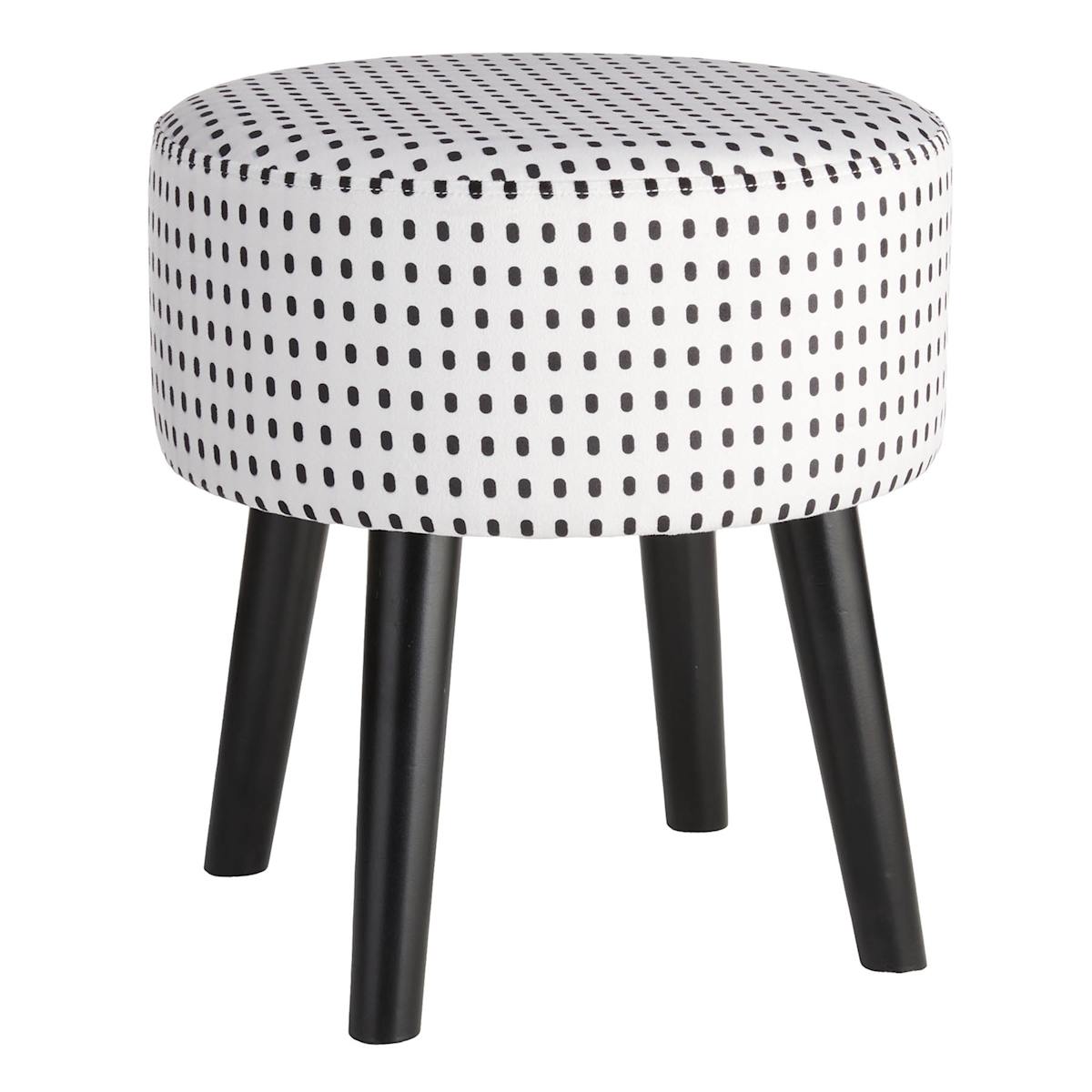 Emmy Stool with Black Legs Black Dots