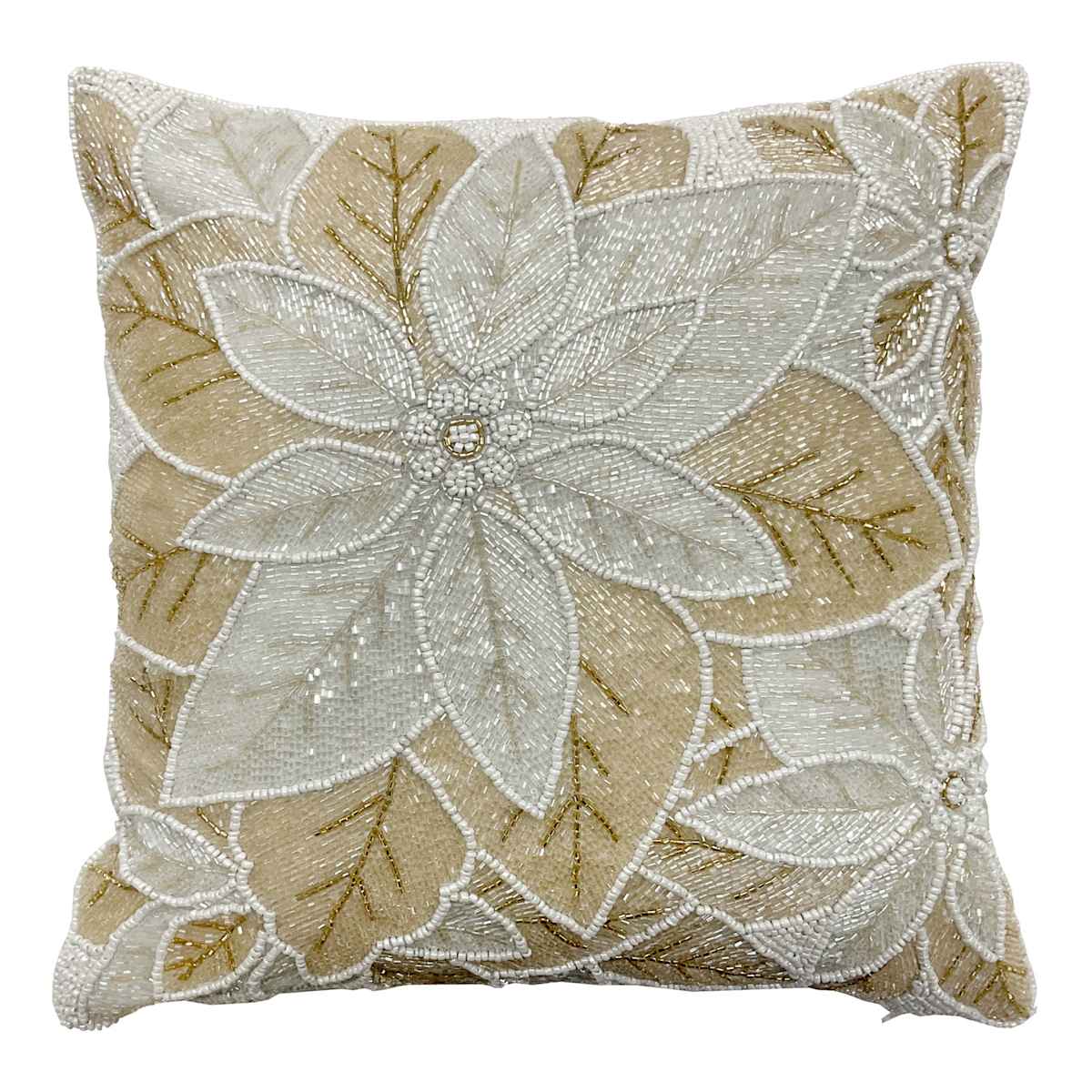 White beaded pillow outlet
