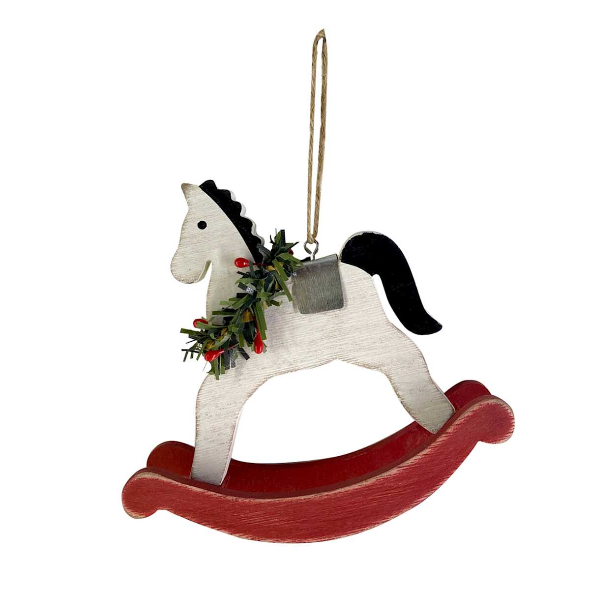 Wooden Rocking Horse Ornament 4.7 Christmas Decorations At Home