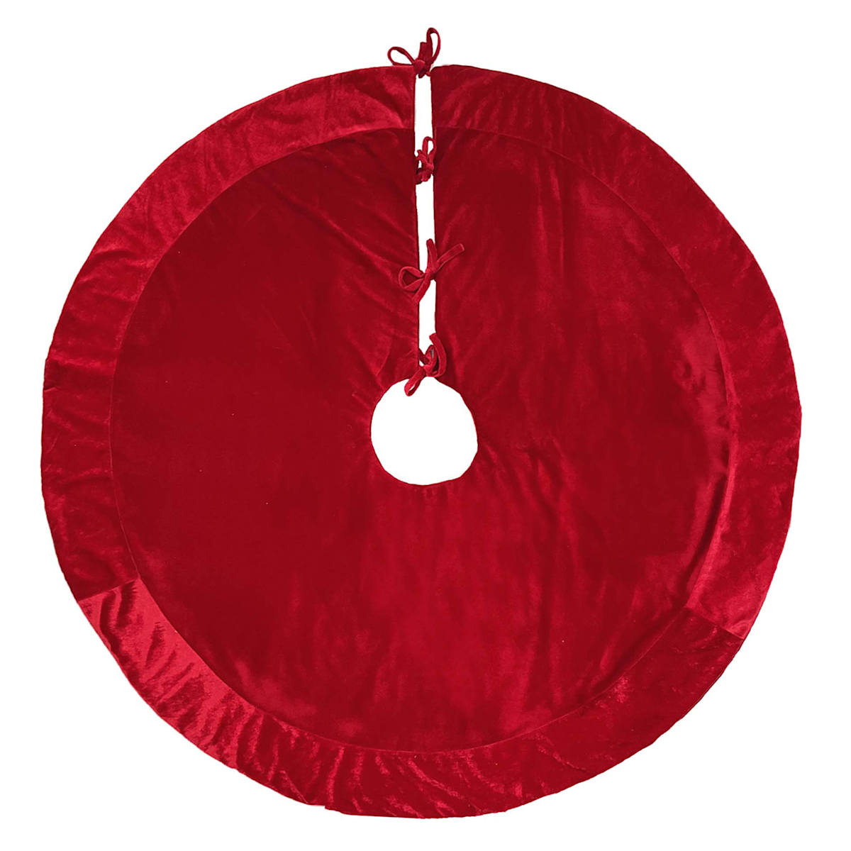 72in Velvet Red Tree Skirt Holiday Decor At Home