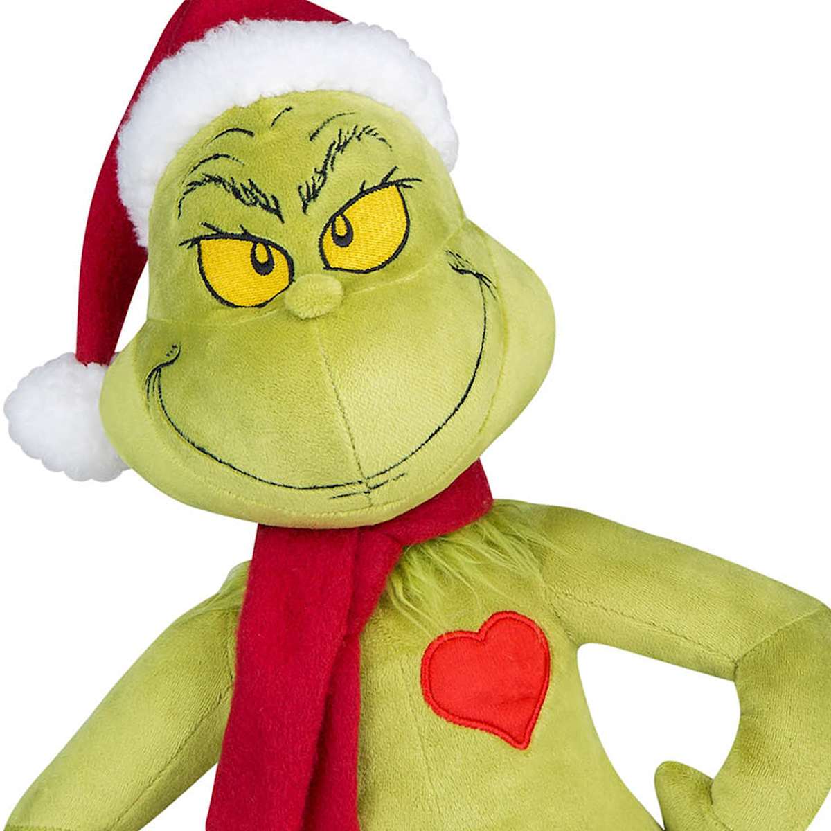 Grinch Greeter with Light Up Heart Dr. Seuss Holiday Decor At Home