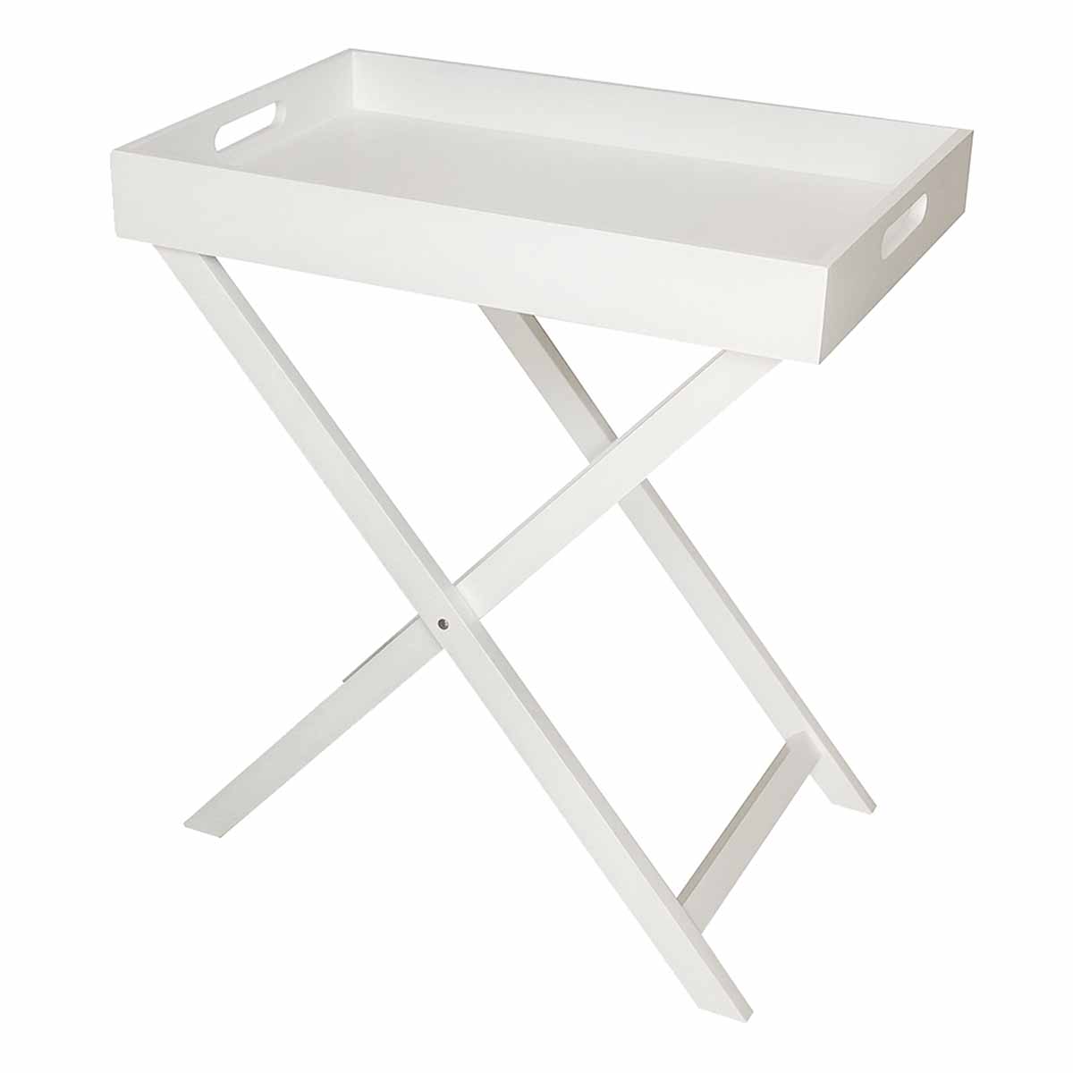 Laura Folding Tray Table White