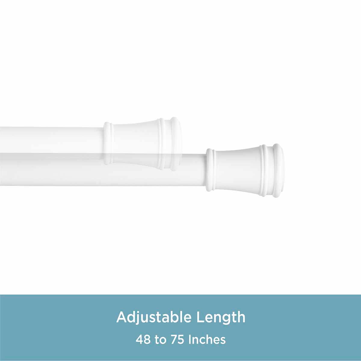 48 84 Rogers White Window Tension Rod 5 8