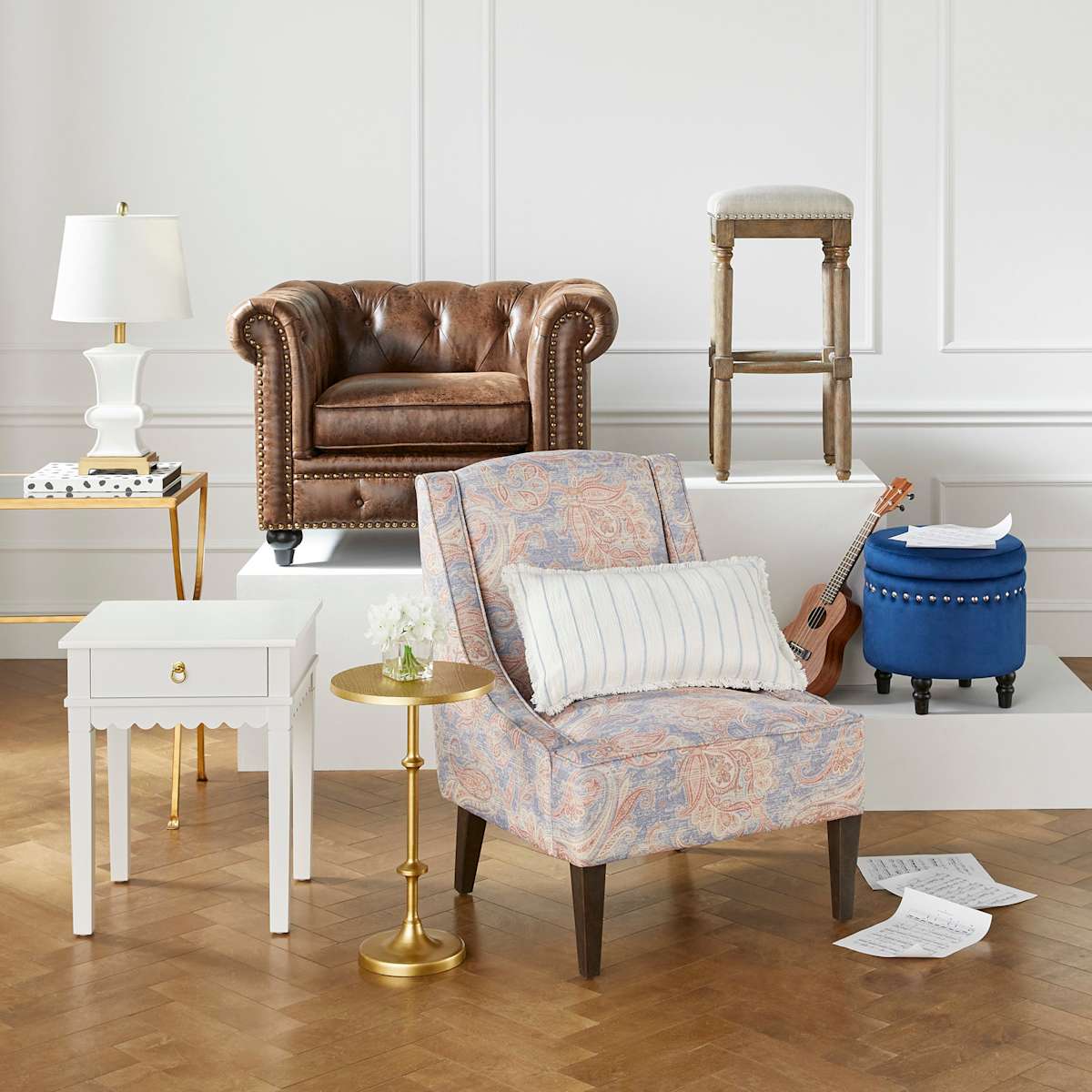 At home chesterfield chair outlet