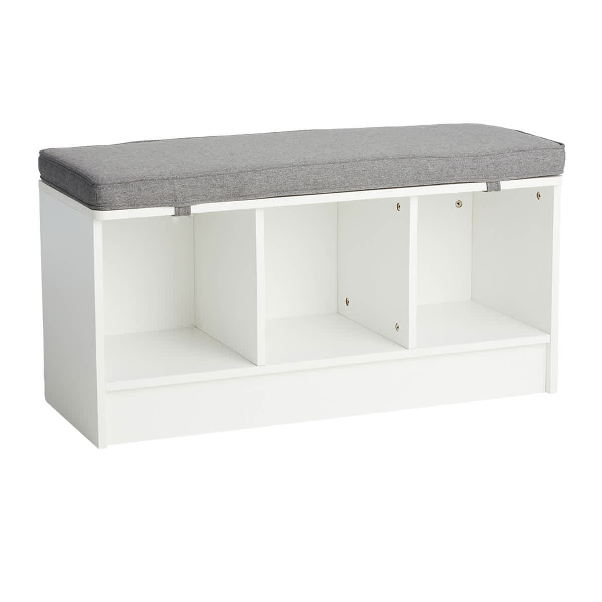 at Home Sara Cube 14 x 19 x 35.5 White Storage Bench