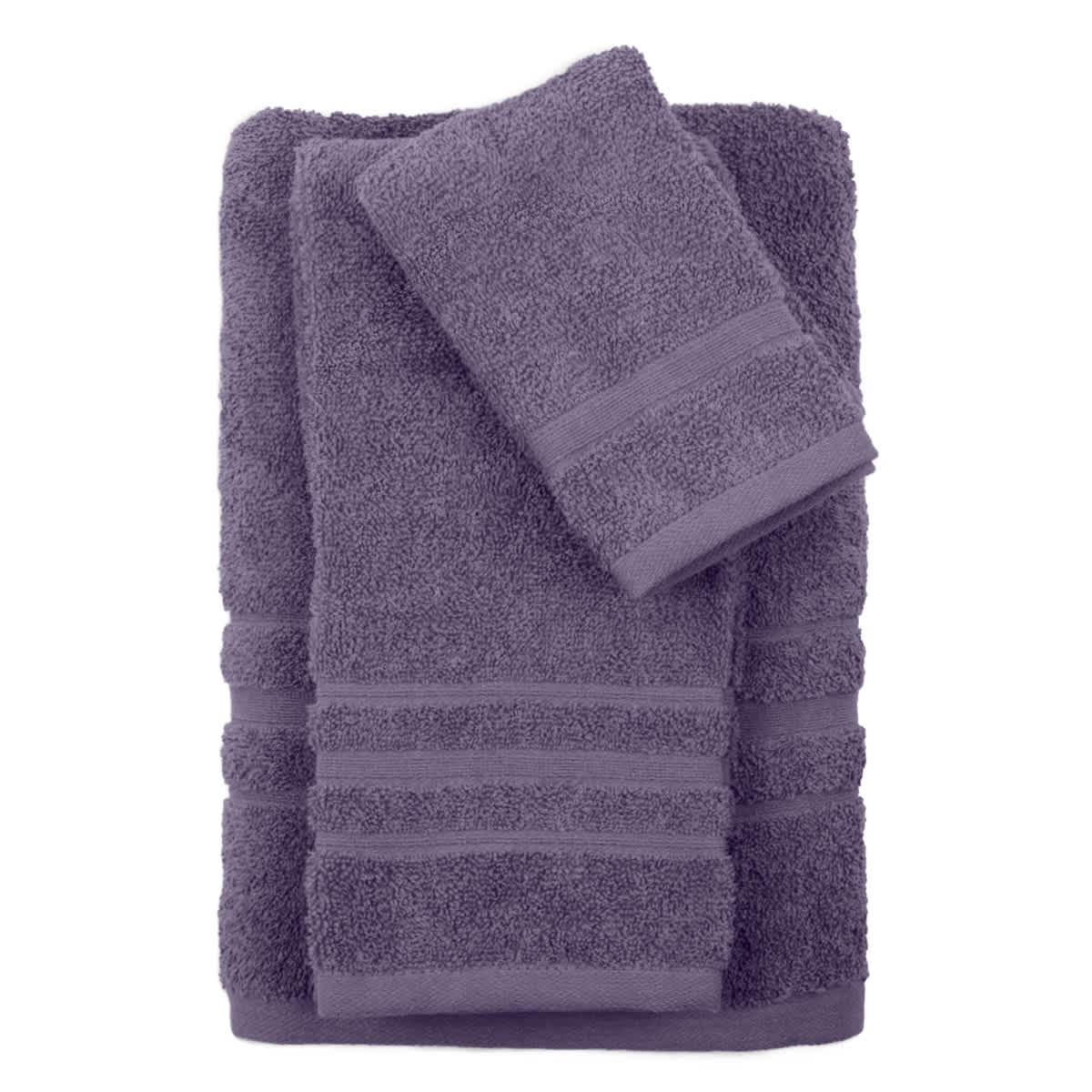Essential Solid Purple Washcloth 13