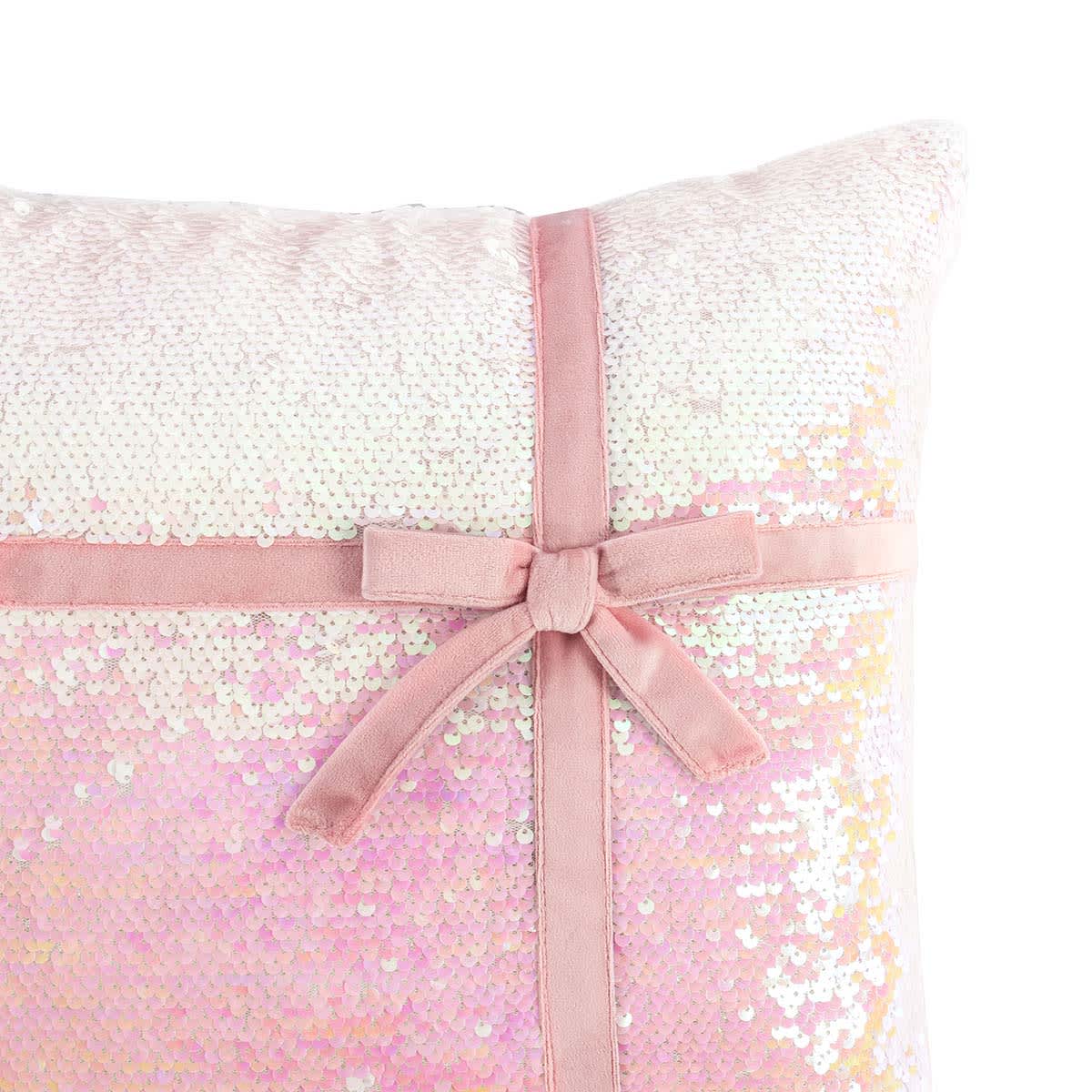 Sequin bow pillow 2025