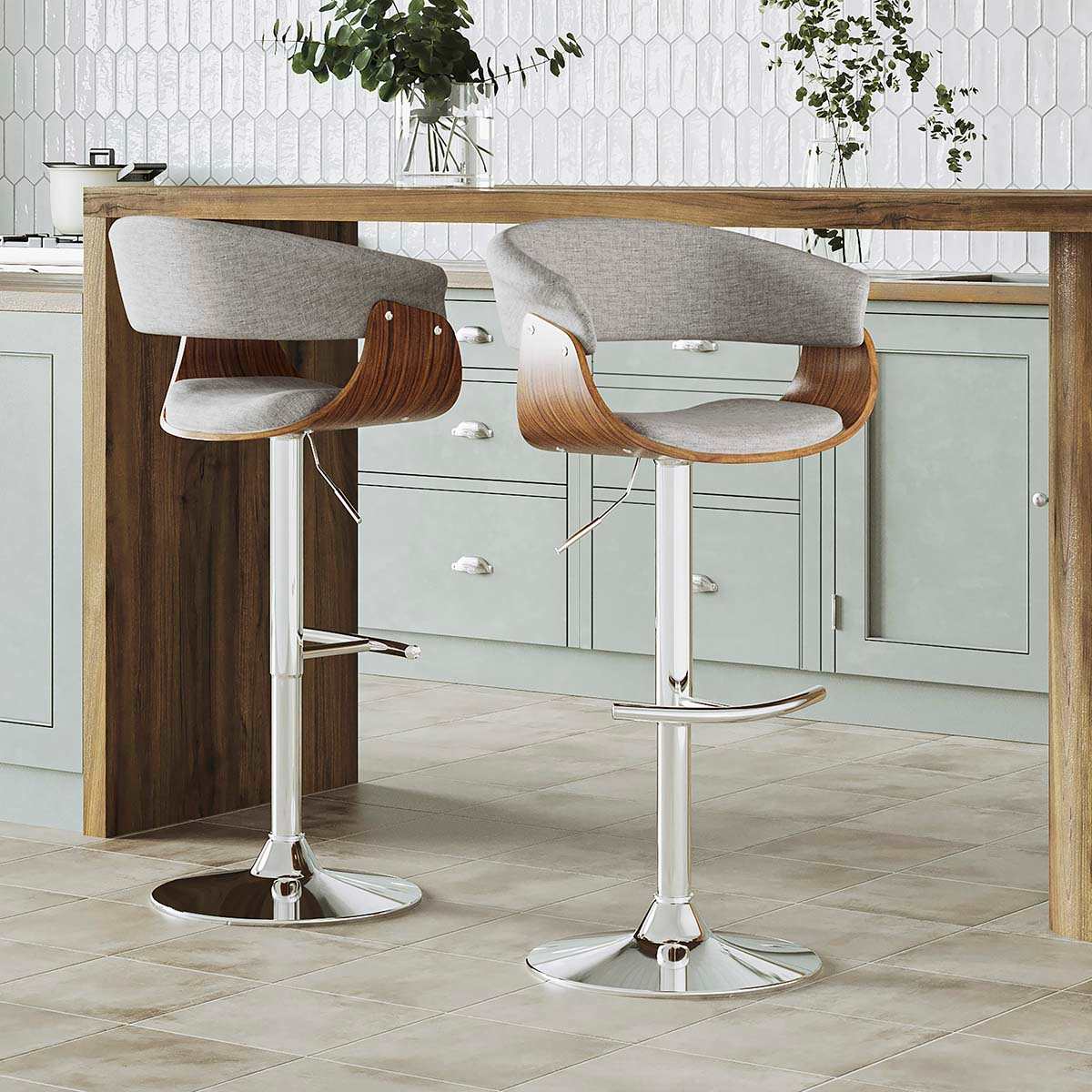 Crosby St. Vintage Mod Adjustable Barstool Grey Adjustable Barstool At Home