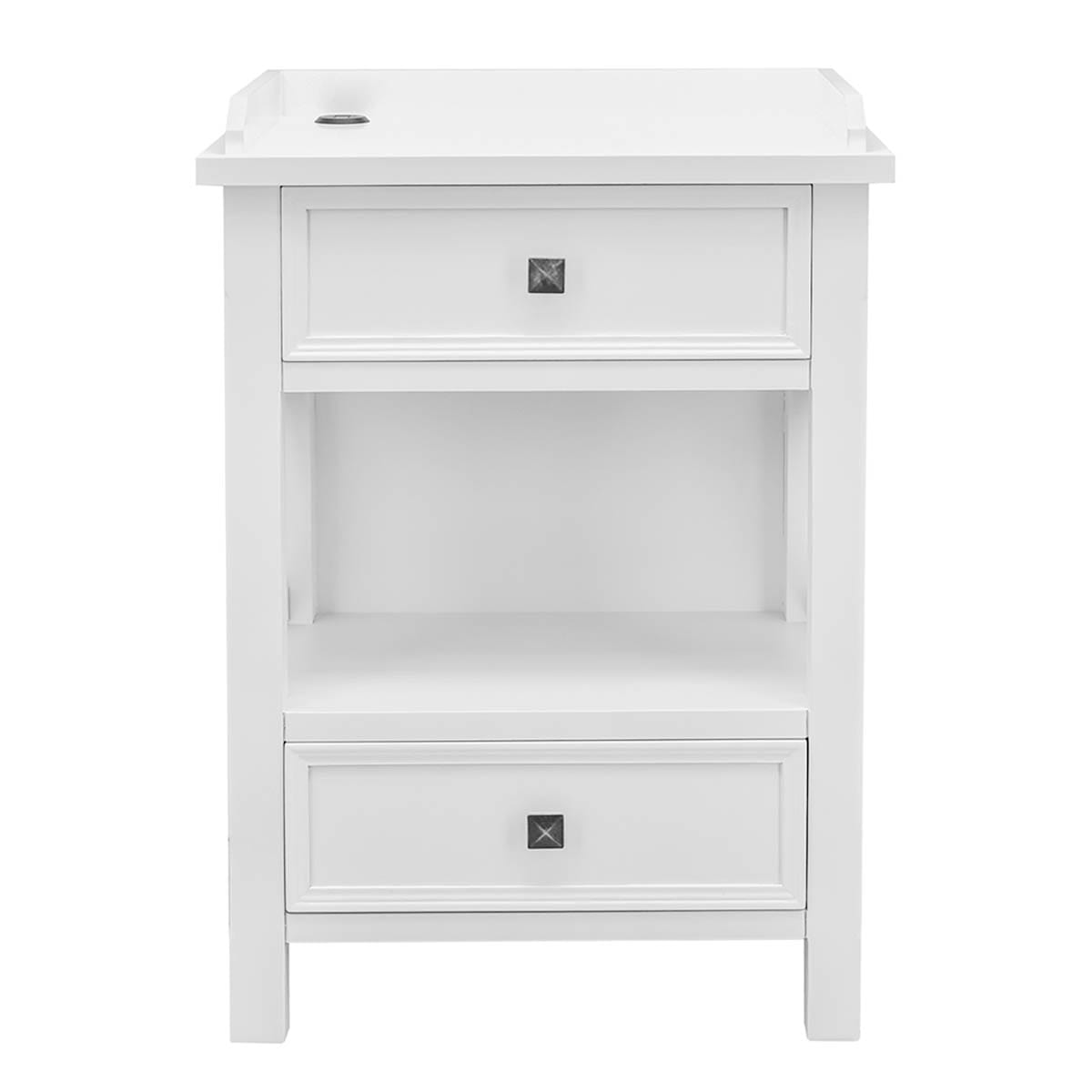 インポート・海外人気ブランド Jane X-Side USB Table, White 小物入れ