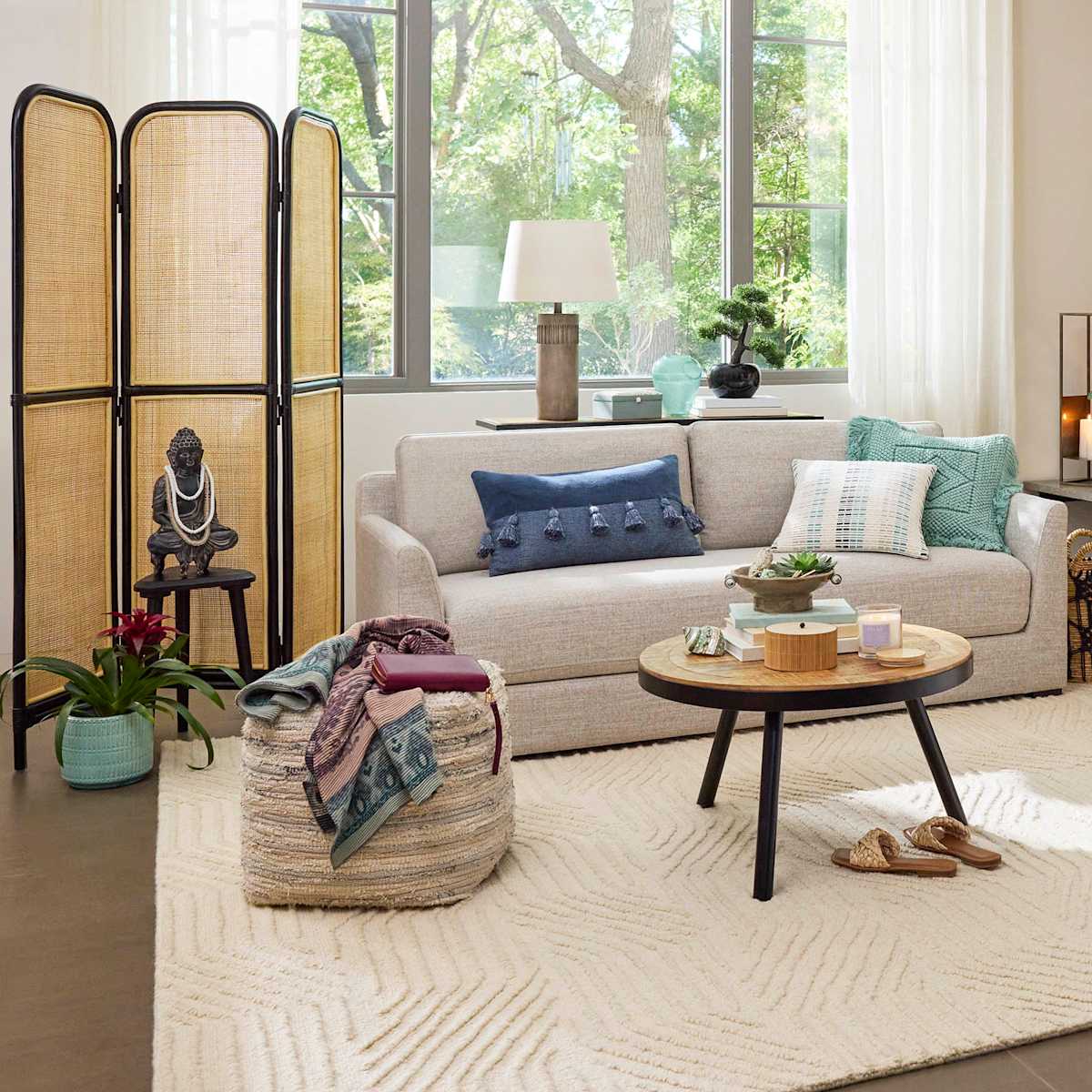 Found Fable Zola Rattan Room Divider