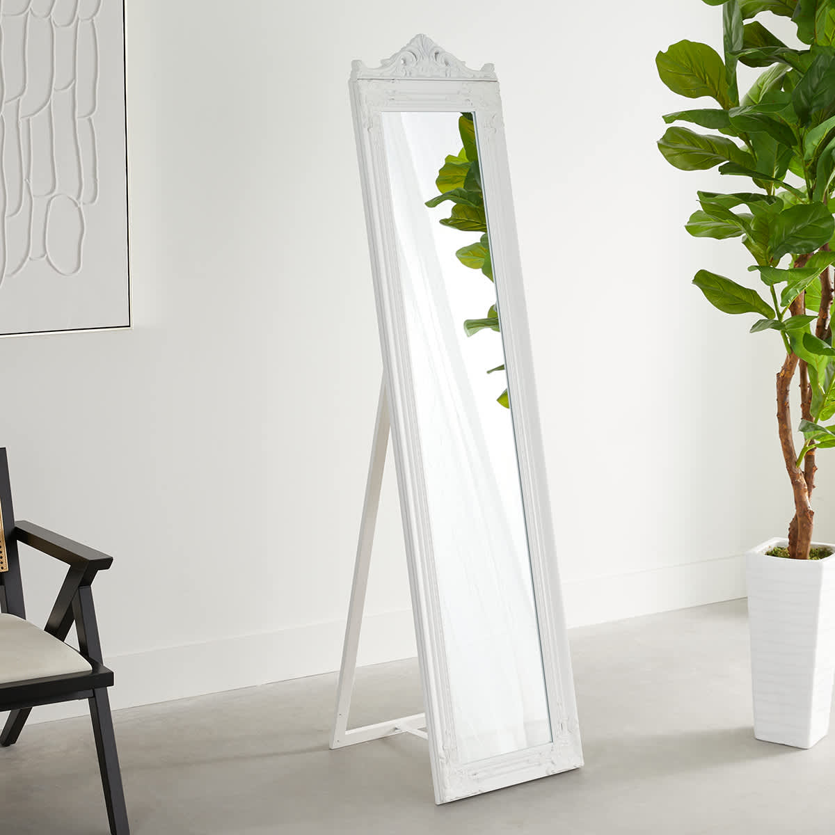 Cheval Floor Mirror - White Cheval Floor Mirror - White