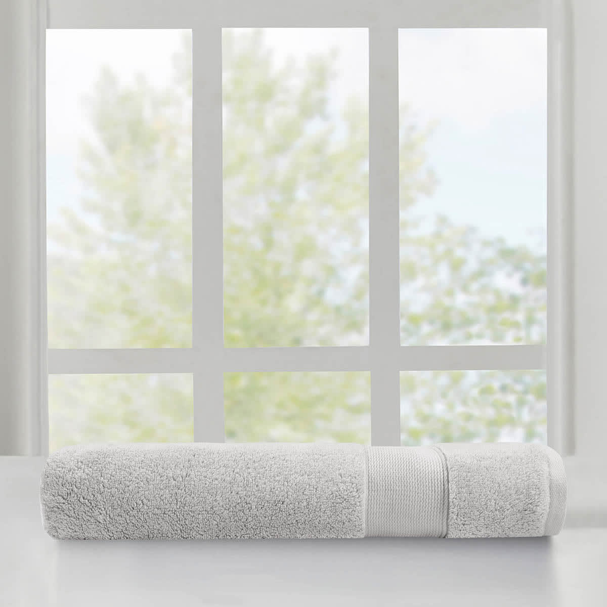 Grey egyptian cotton bath sheets top
