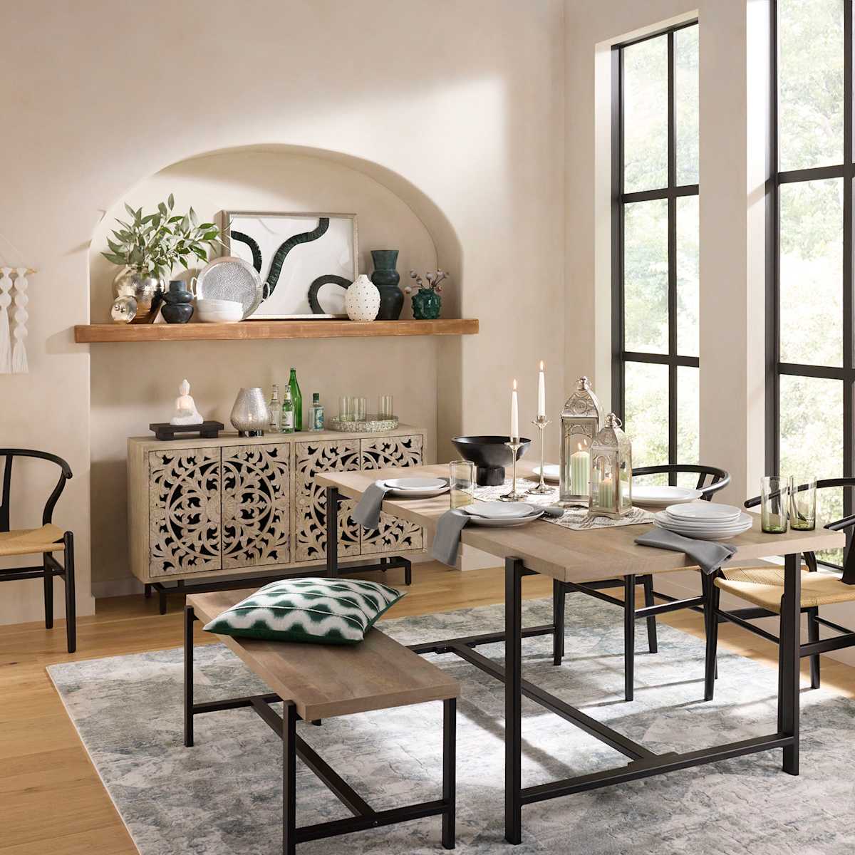 Metal dining benches outlet