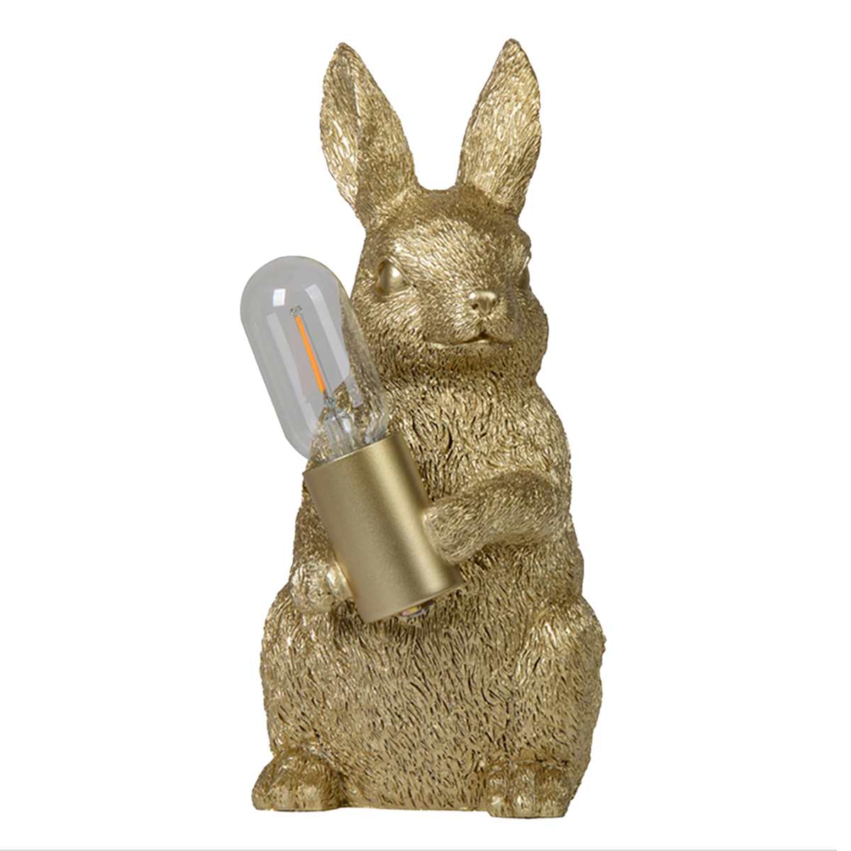 Gold rabbit lamp top