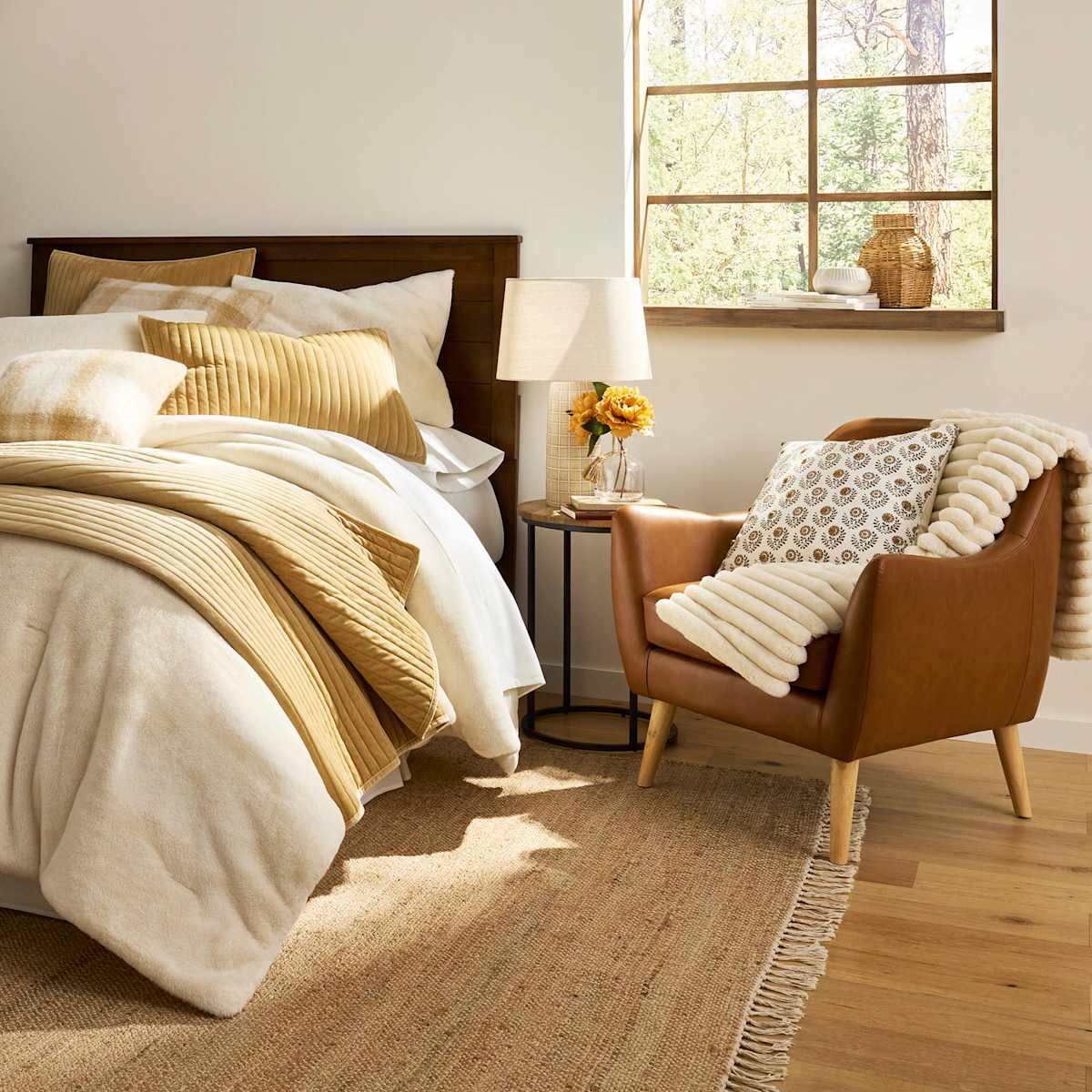 Ivory faux fur throw blanket online