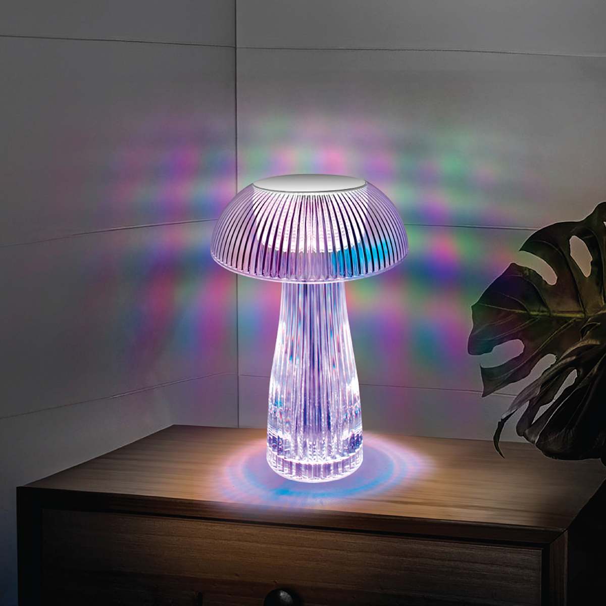 Clear Mushroom Touch Lamp 10.5