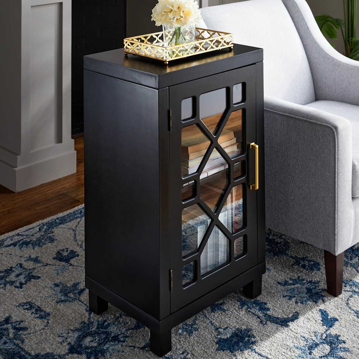Providence Merrick 1 Door Cabinet Black