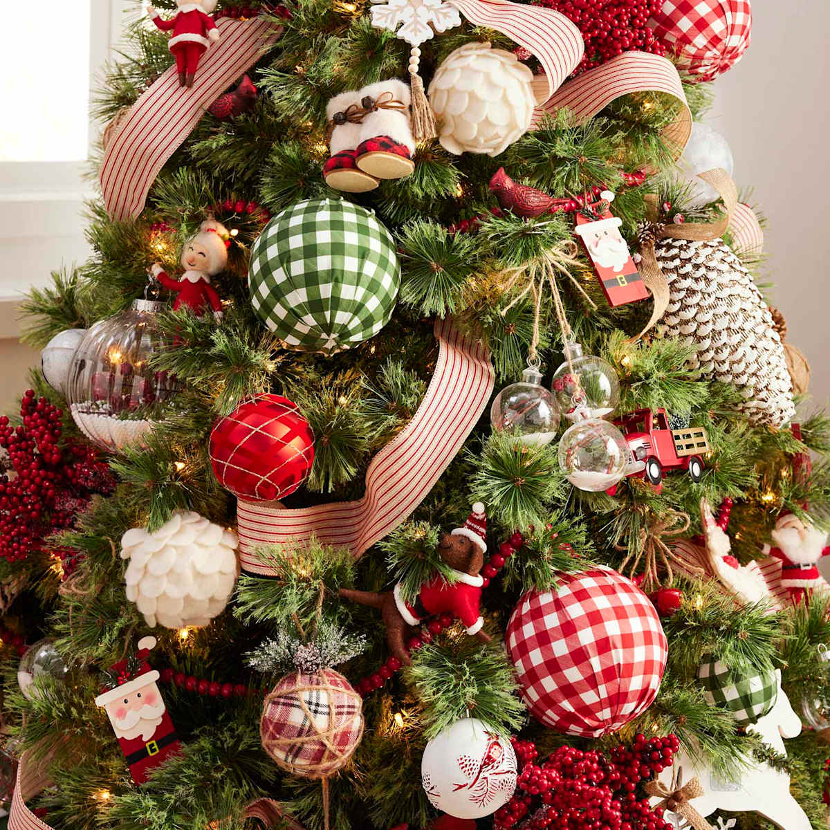 Red Buffalo Plaid Boots Ornament 3.5 Christmas Decorations At Home