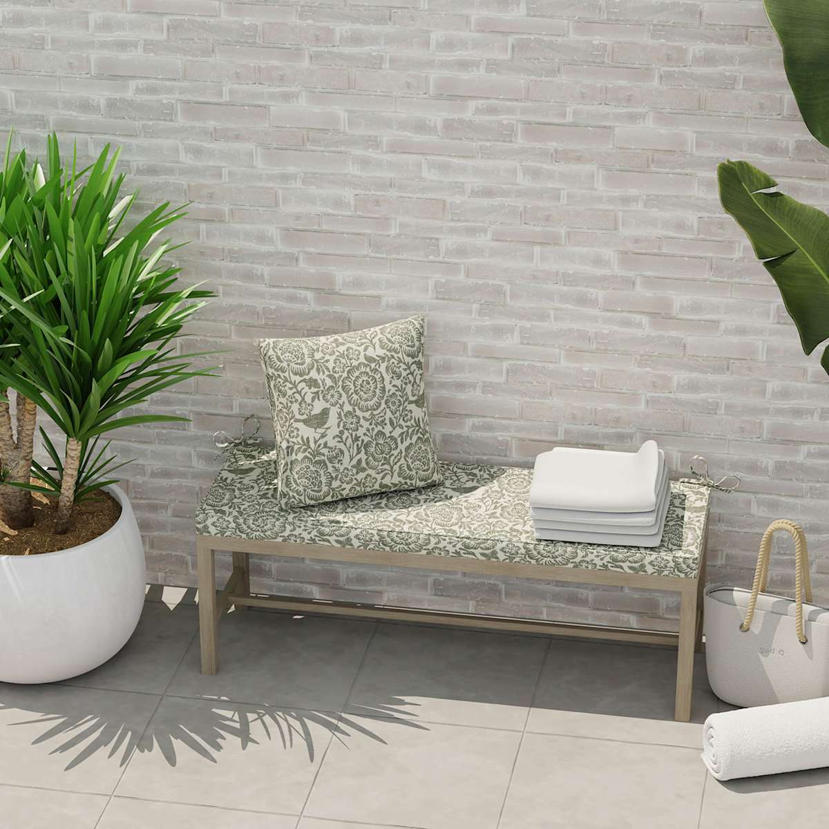 Outdoor bench pillows cheap