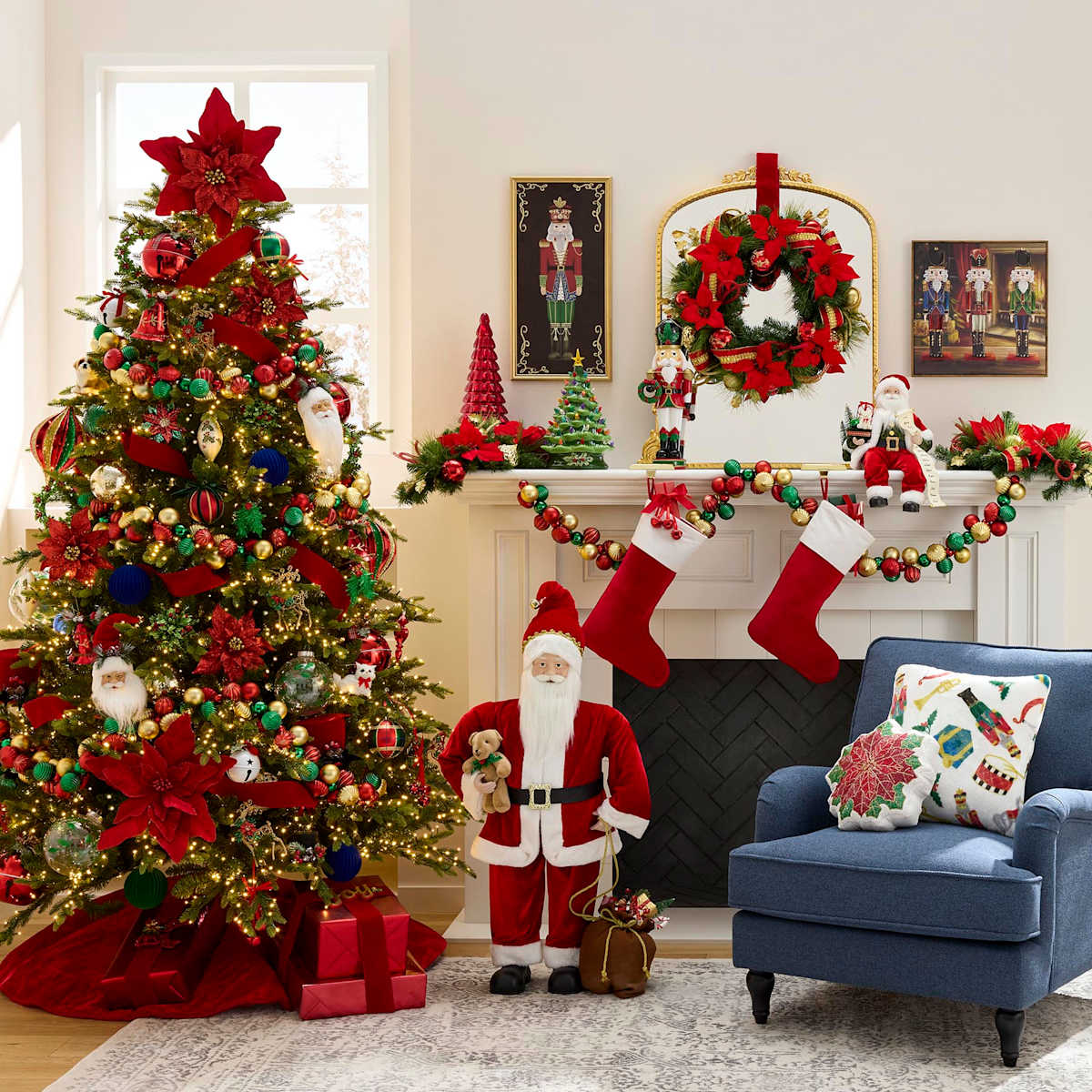 Classic Christmas Red Velvet Tree Skirt 48 Holiday Decor At Home