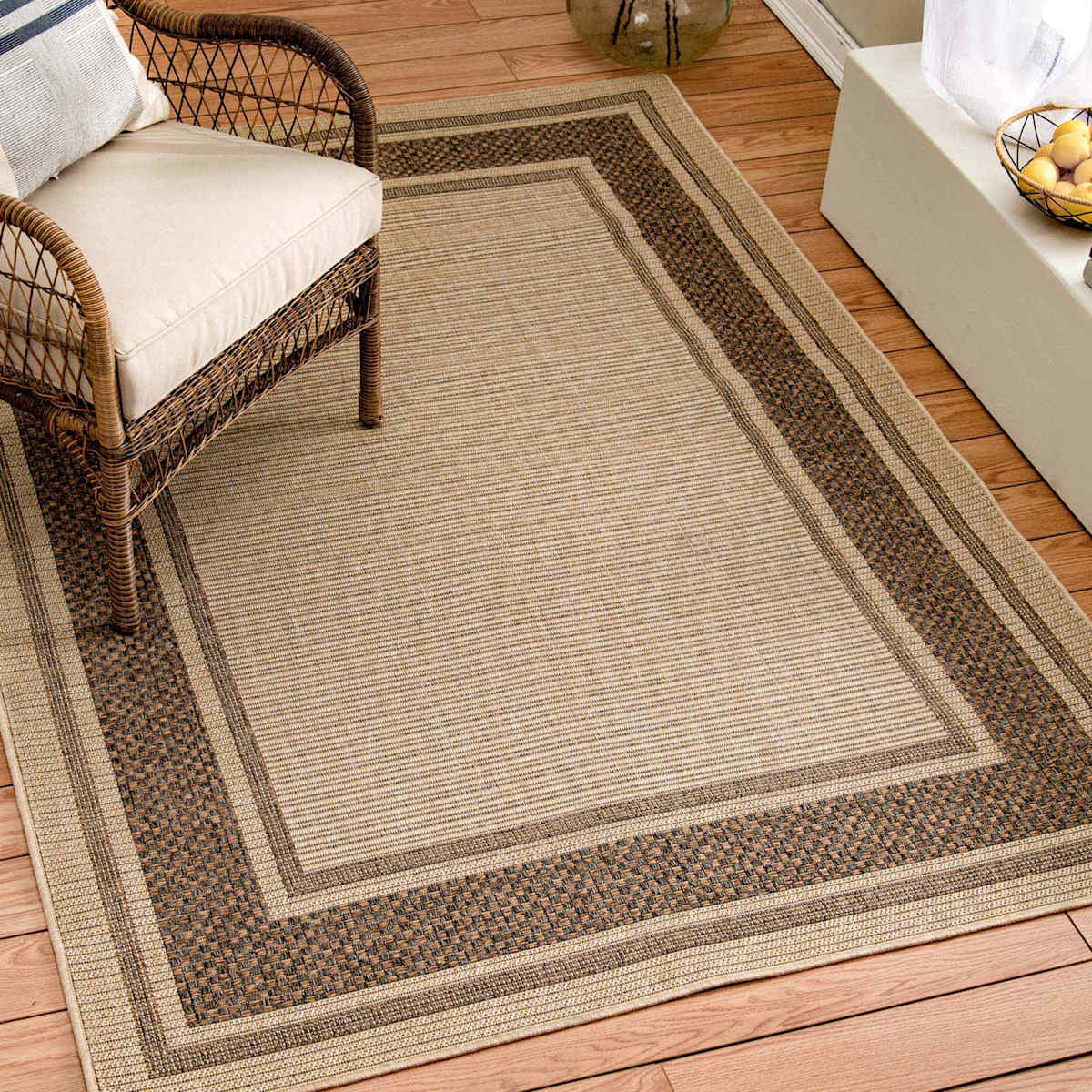 Santorini Cayden Natural Woven Indoor and Outdoor Accent Rug