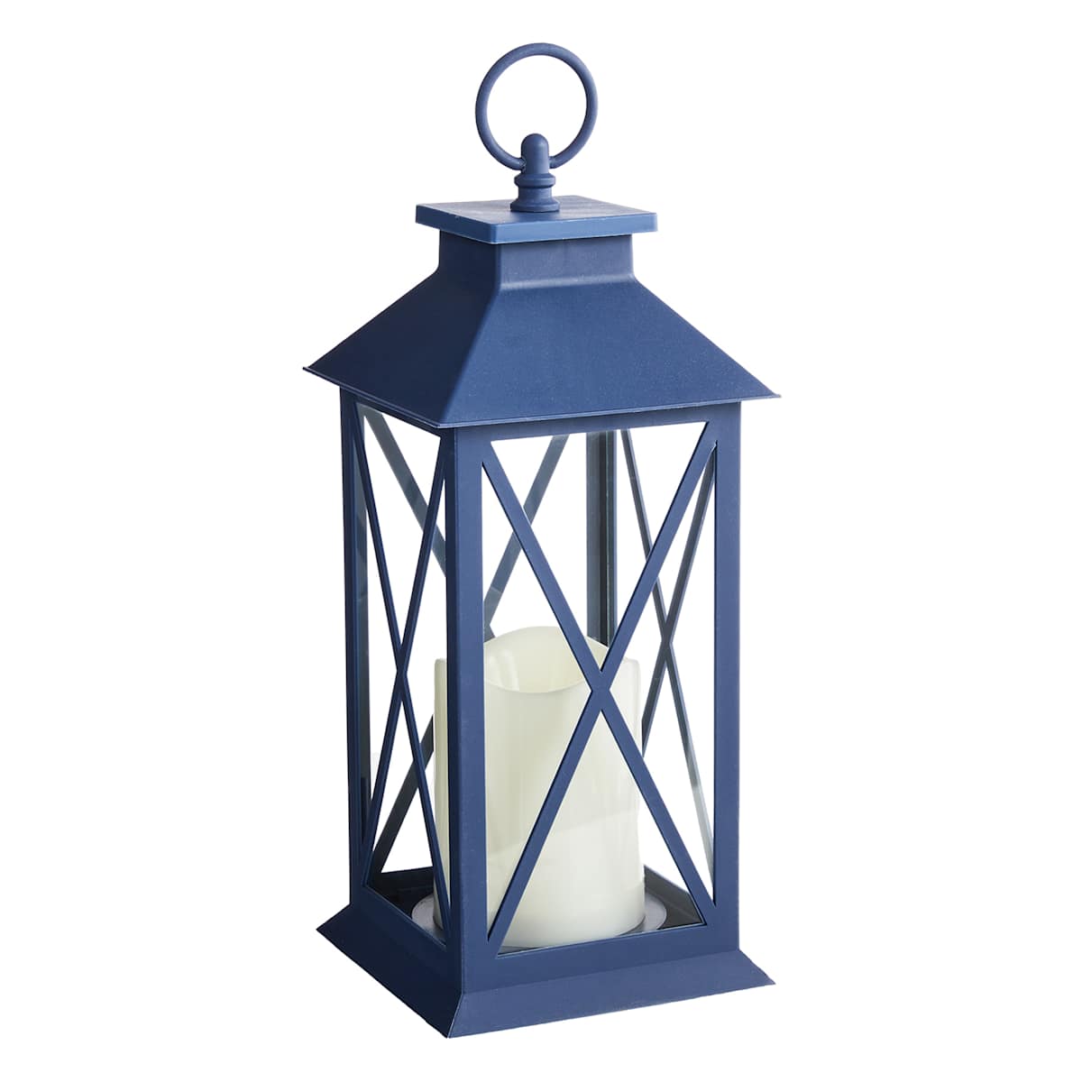 Navy Blue LED Lantern 12
