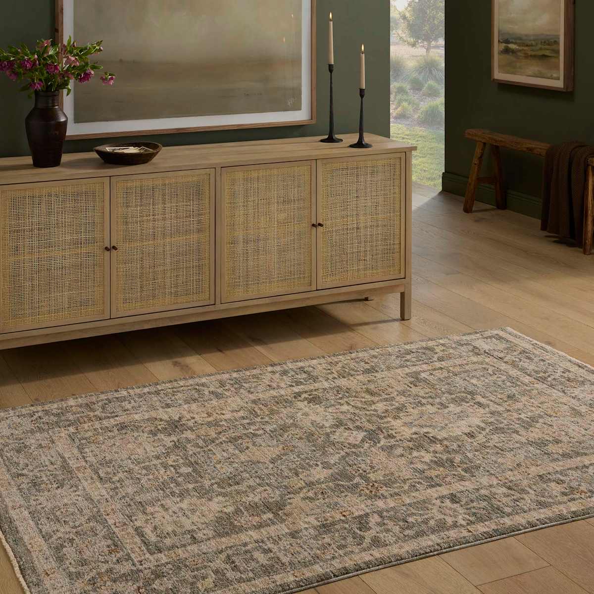 Catalina Green Area Rug, 5x8