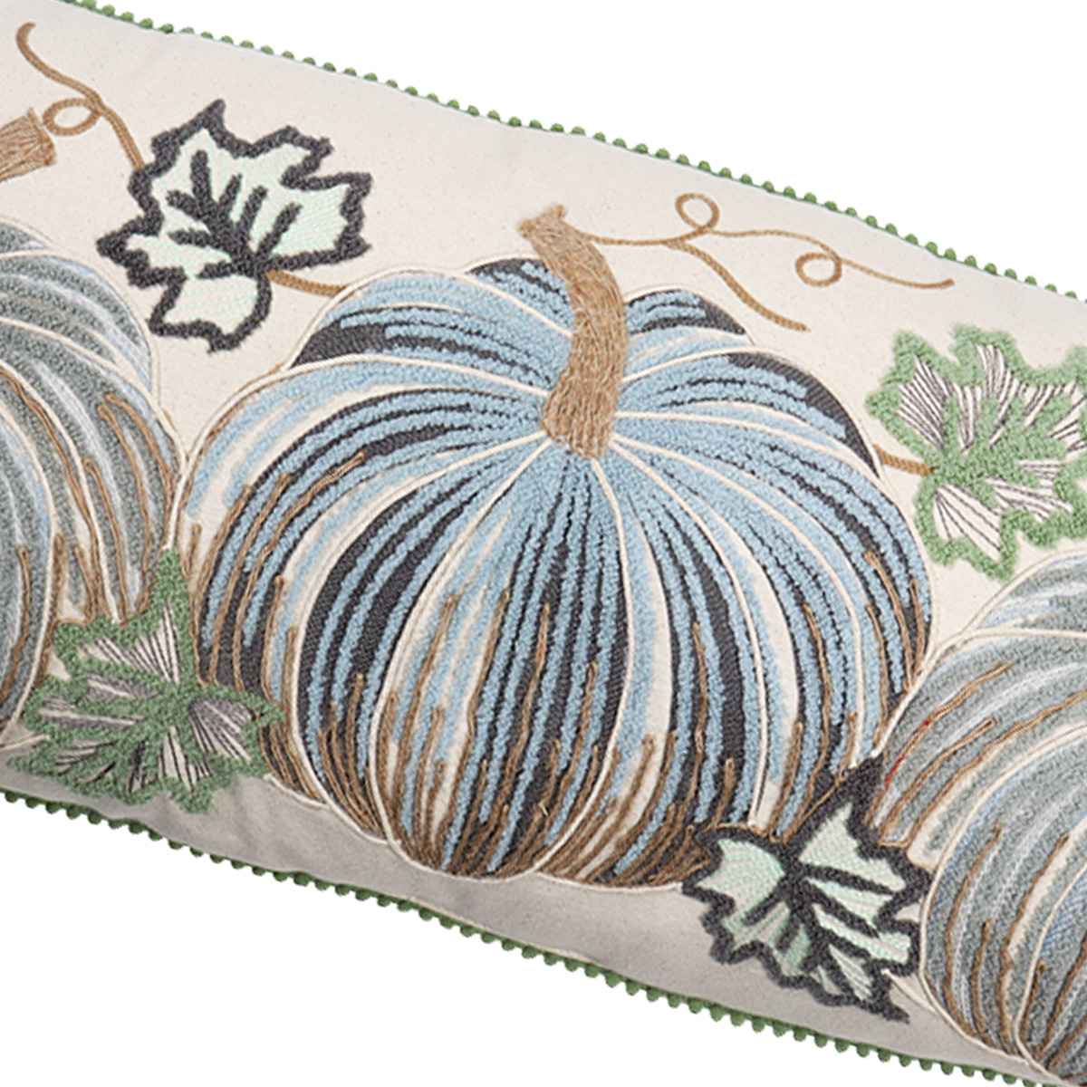 Blue Pumpkins Oblong Throw Pillow 14x36in | At Home
