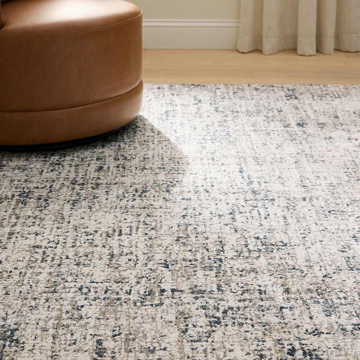 A455) Crosby St. Clearwater Lenora Ivory Area Rug, 5x7