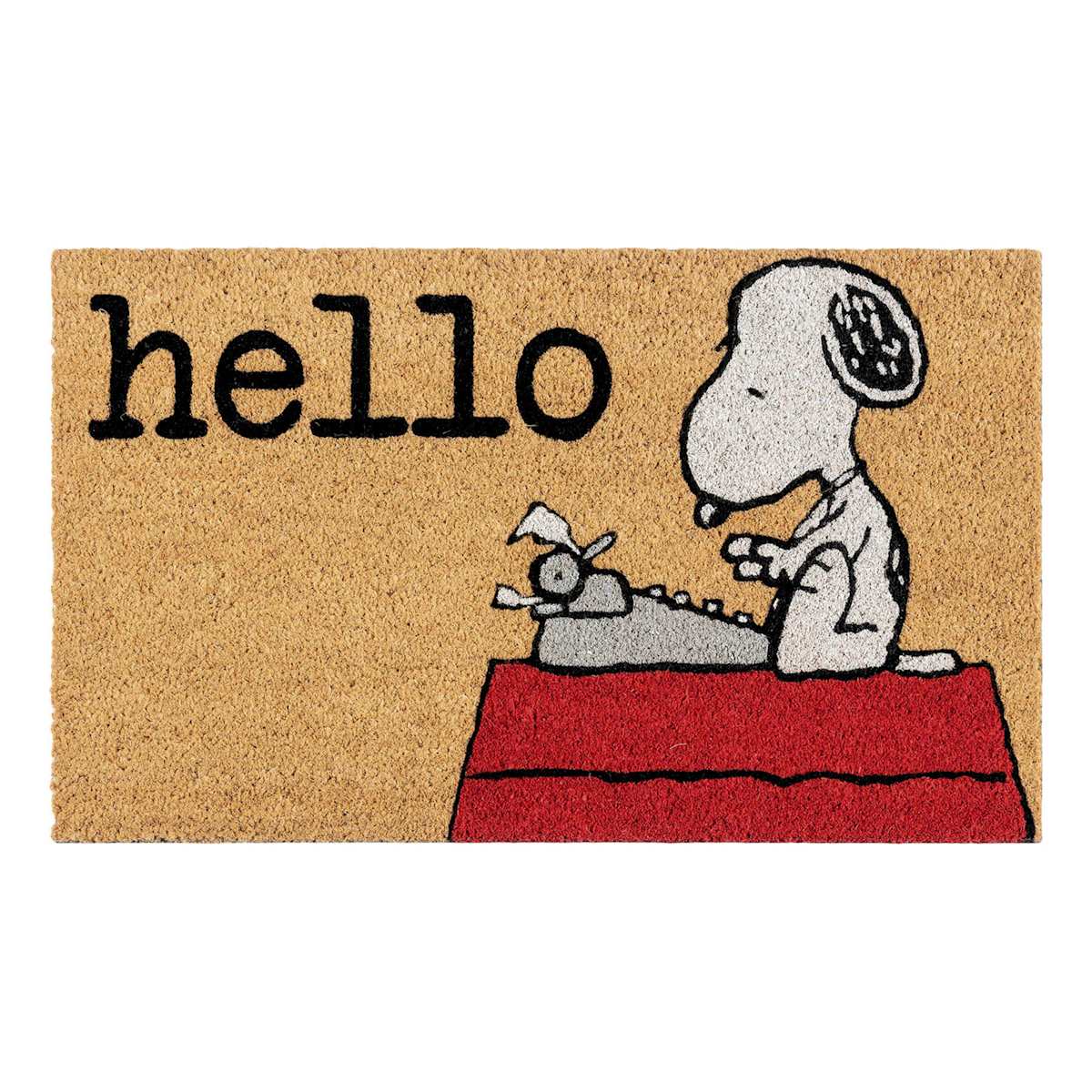 Snoopy Typewriter Hello Coir Mat, 18x30