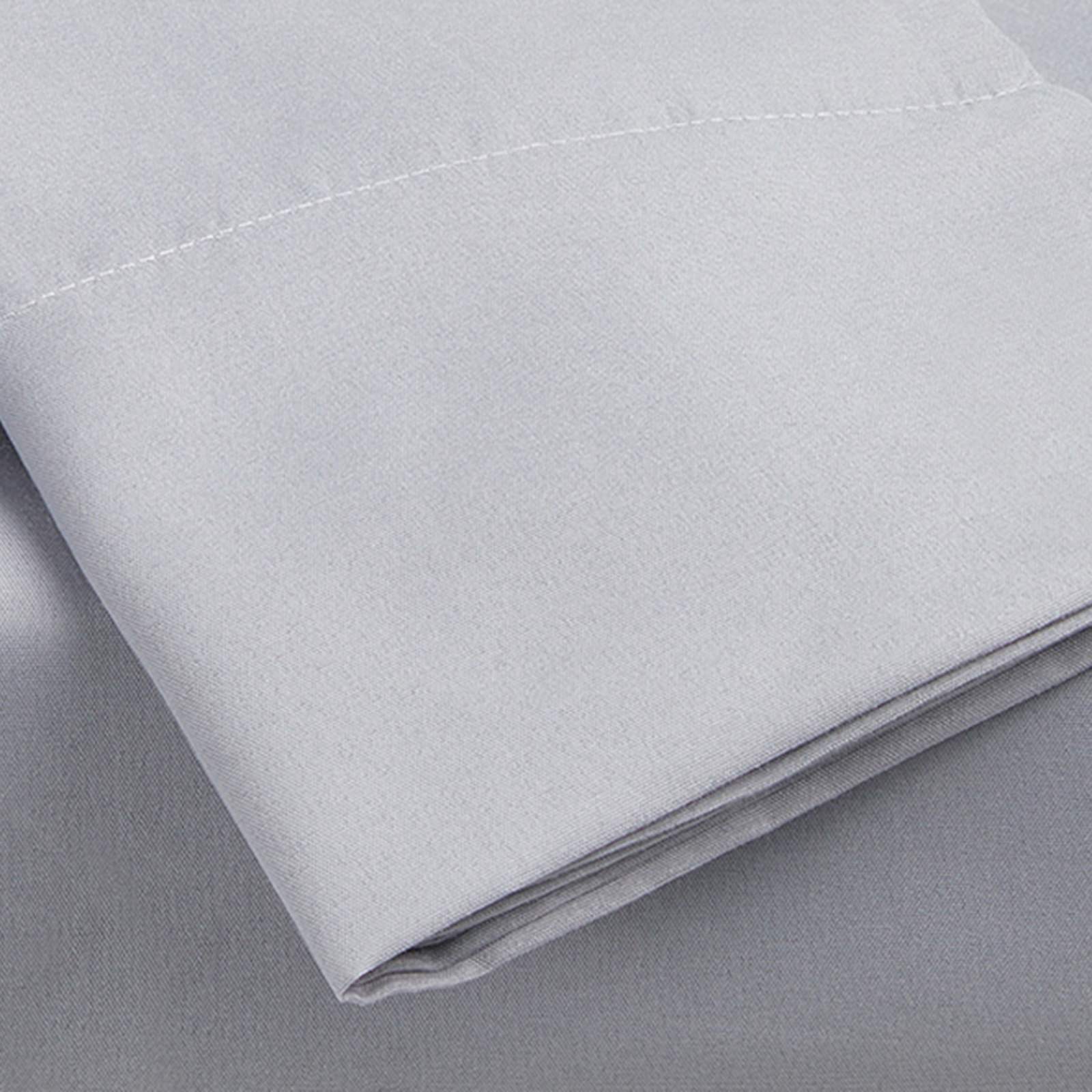 4Piece Grey Antimicrobial Cooling Microfiber Sheet Set, King