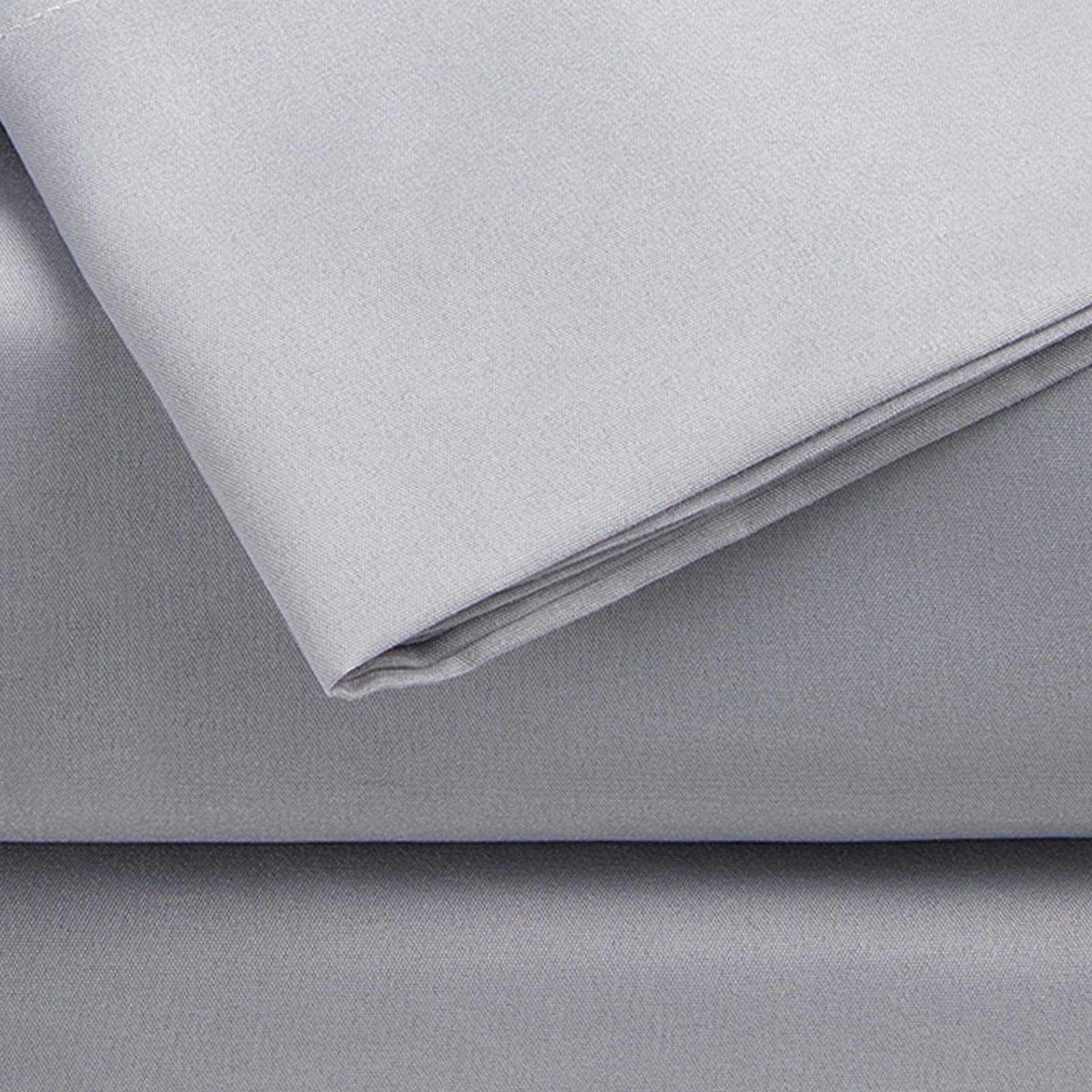 4Piece Grey Antimicrobial Cooling Microfiber Sheet Set, Queen