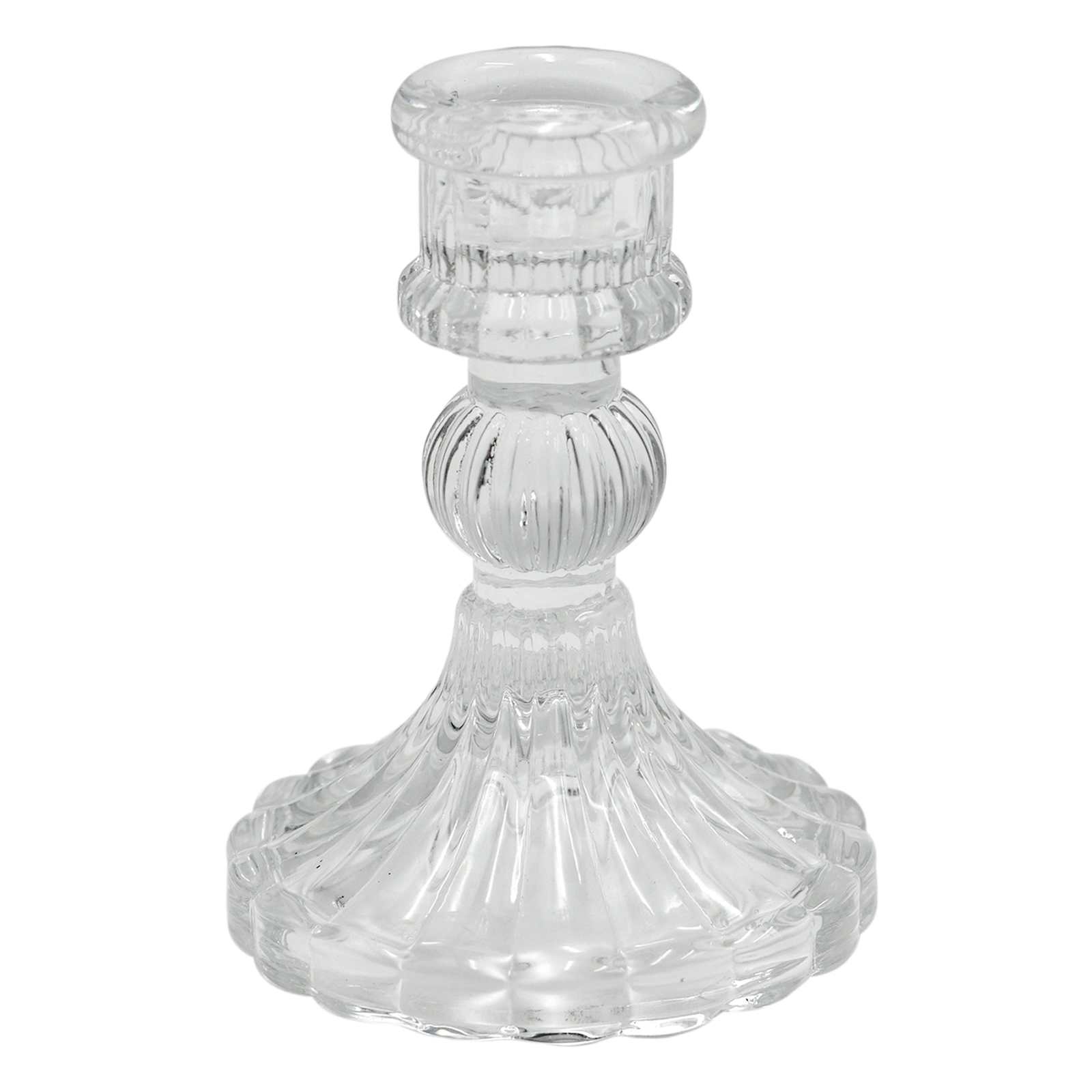 Clear Glass Taper Candle Holder 3x4