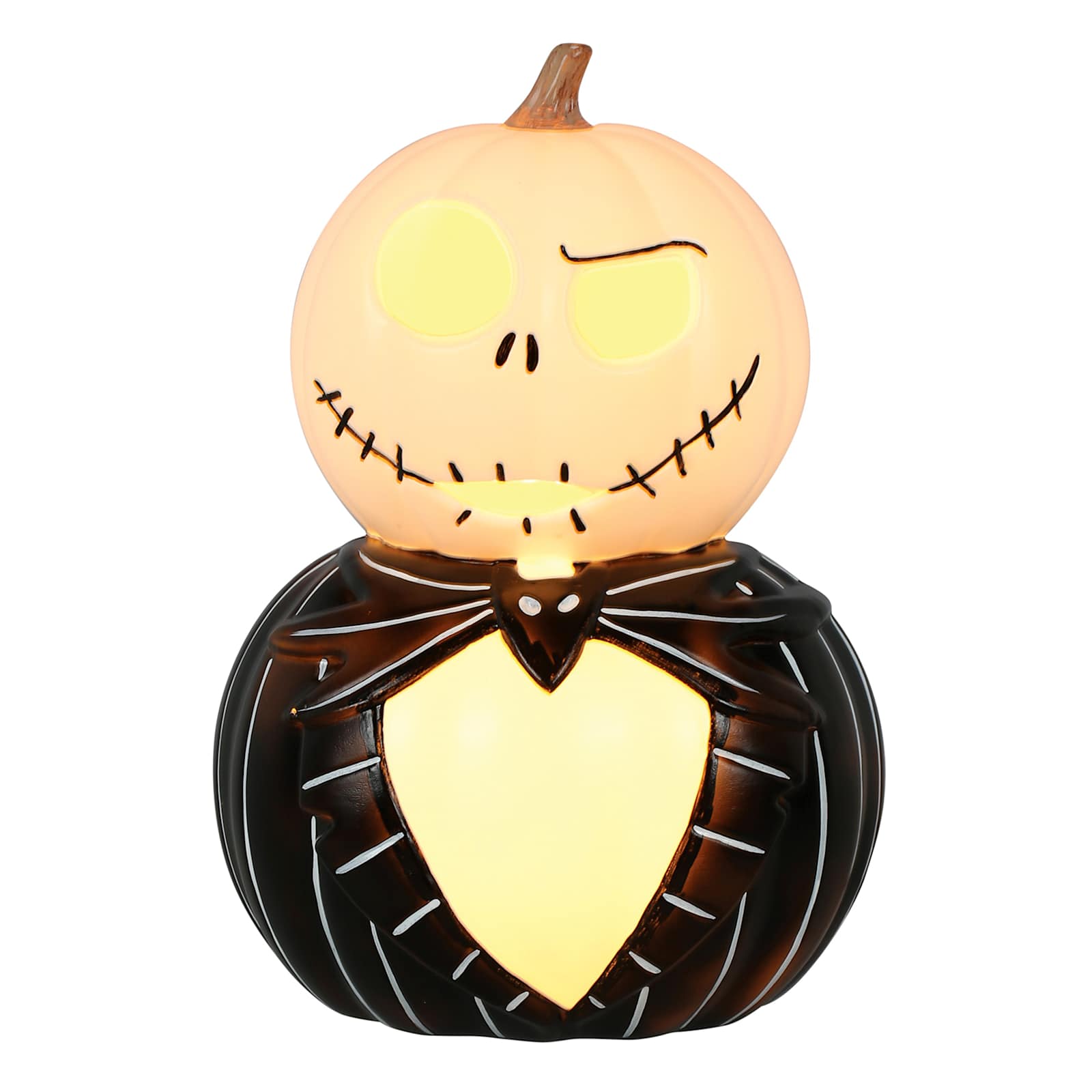 Jack Skellington Light Up Stacked Pumpkins At Home