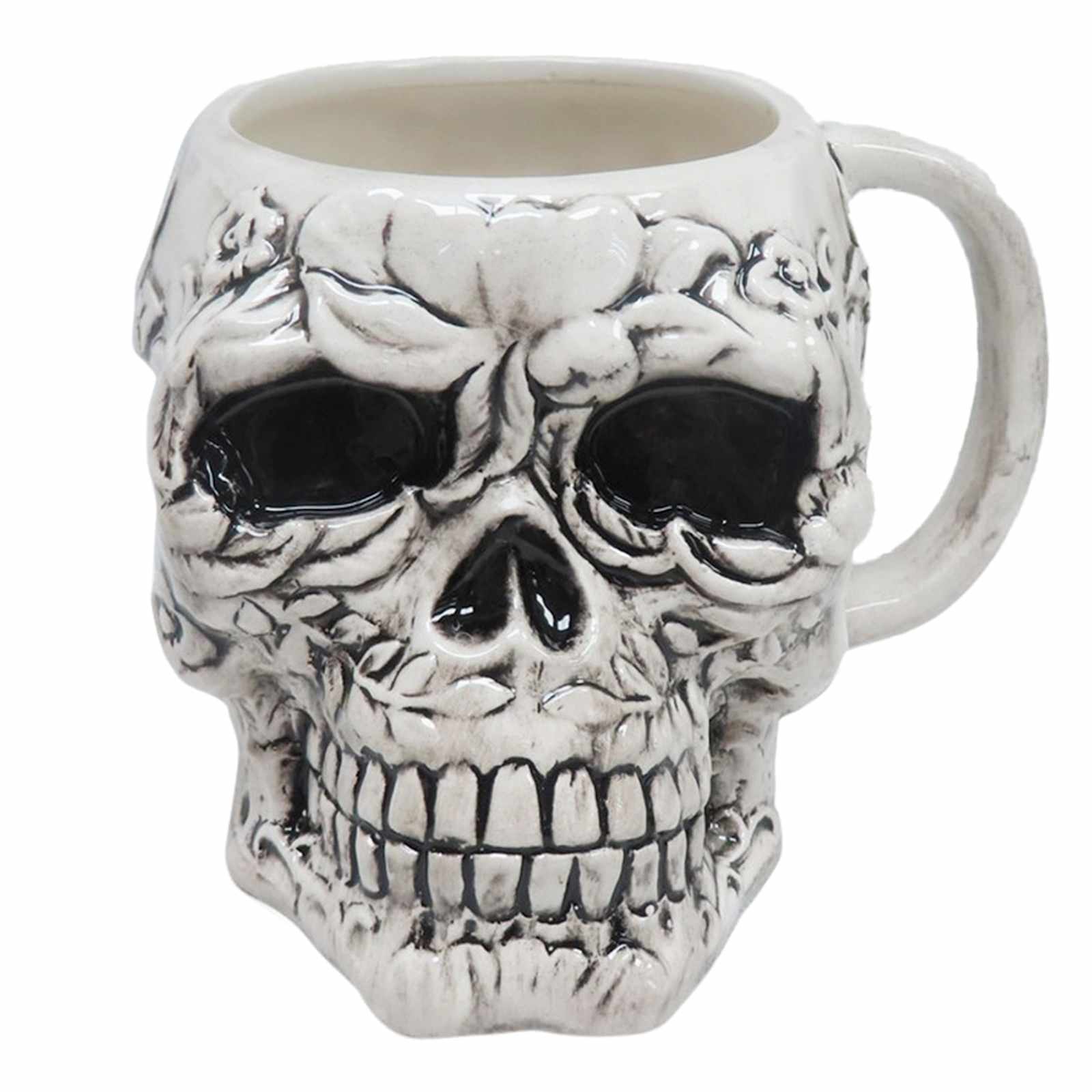 At Home Skull Mug, White, 23oz | At Home