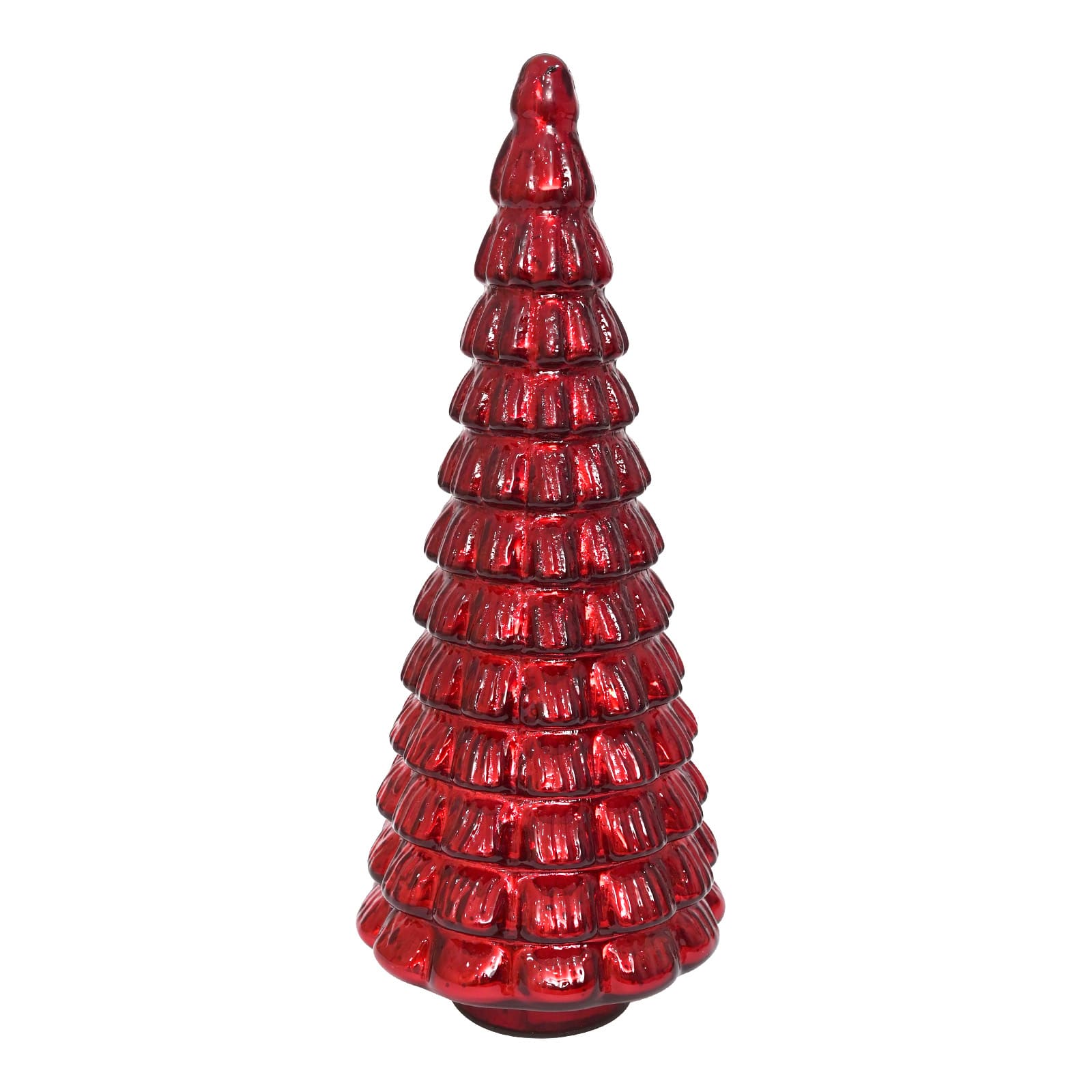 Red Glass Tree 18in Christmas Indoor Decoration At Home
