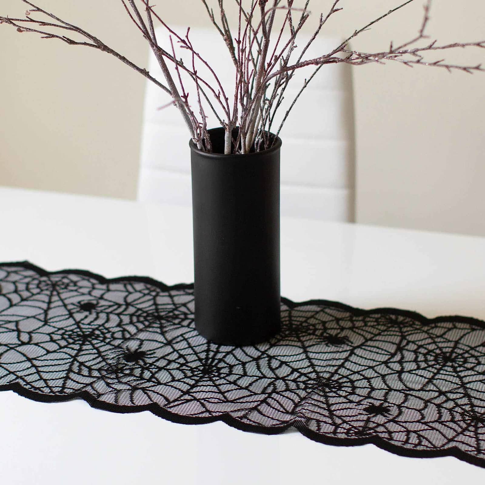Southern Gothic Spiderweb Lace Table Runner 72x13 At Home Southern Gothic Spiderweb Lace Table Runner 72x13 At Home