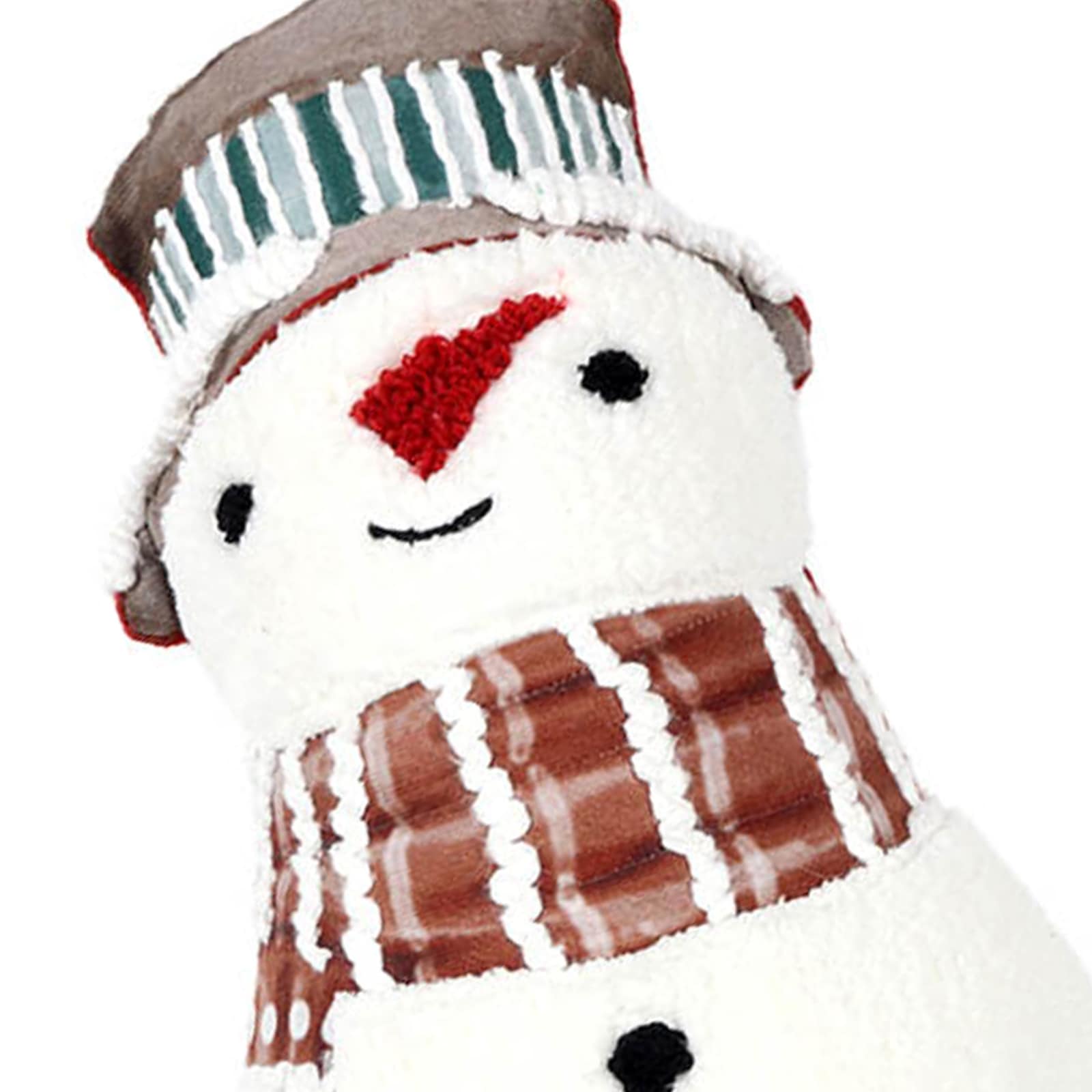 Honeybloom Sherpa Snowman Shaped Throw Pillow