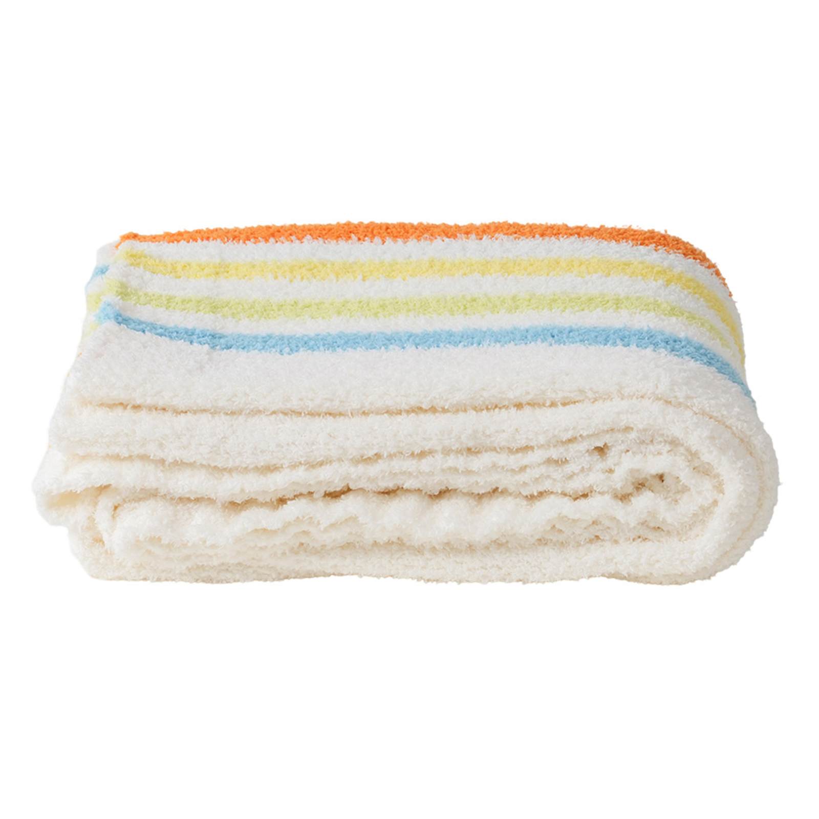 Tiny Dreamers Multicolor Striped Cozy Knit Throw Blanket, 50x60