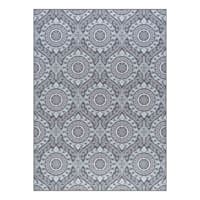 (D375) Traditional Medallion & Geometric Pattern Area Rug Area Rug, 5x7