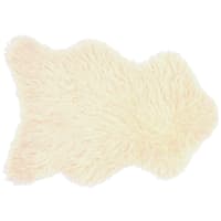 Altai Mongolian Faux Fur Ivory Area Rug, 3x5