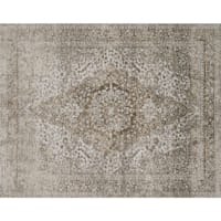 (A378) Venice Beige Distress Look Area Rug, 8x10