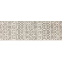 (D403) Lucas Trellis Moroccan Beige Runner, 2x7